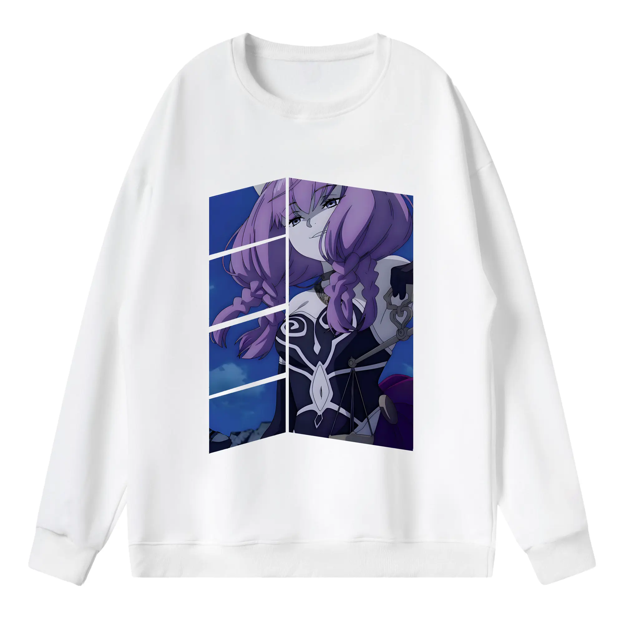 葬送のフリーレン（Frieren） グッズ,アウラ（Aura） - 薄手 クルーネック スウェット 裏毛260g · ポリエステル 春秋向け カジュアル 男女兼用 · トレーナー デイリー スポーツ 散歩に最適