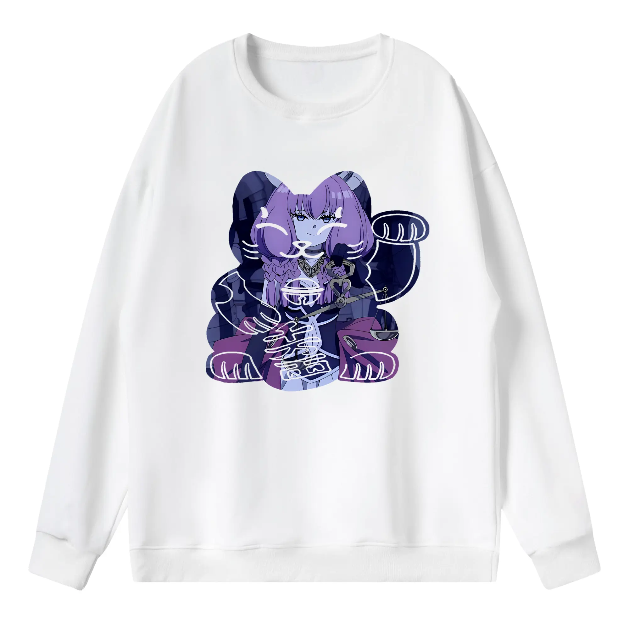 葬送のフリーレン（Frieren） グッズ,アウラ（Aura） - 薄手 クルーネック スウェット 裏毛260g · ポリエステル 春秋向け カジュアル 男女兼用 · トレーナー デイリー スポーツ 散歩に最適