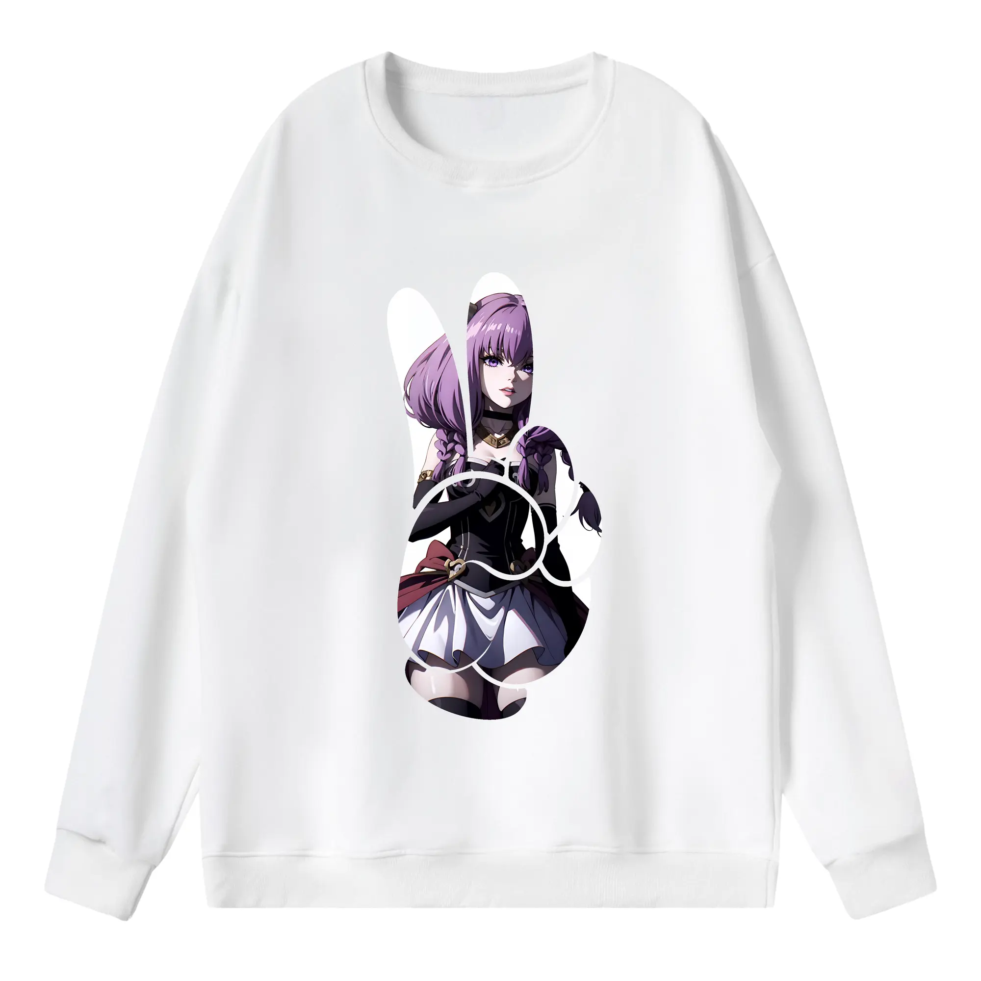 葬送のフリーレン（Frieren） グッズ,アウラ（Aura） - 薄手 クルーネック スウェット 裏毛260g · ポリエステル 春秋向け カジュアル 男女兼用 · トレーナー デイリー スポーツ 散歩に最適