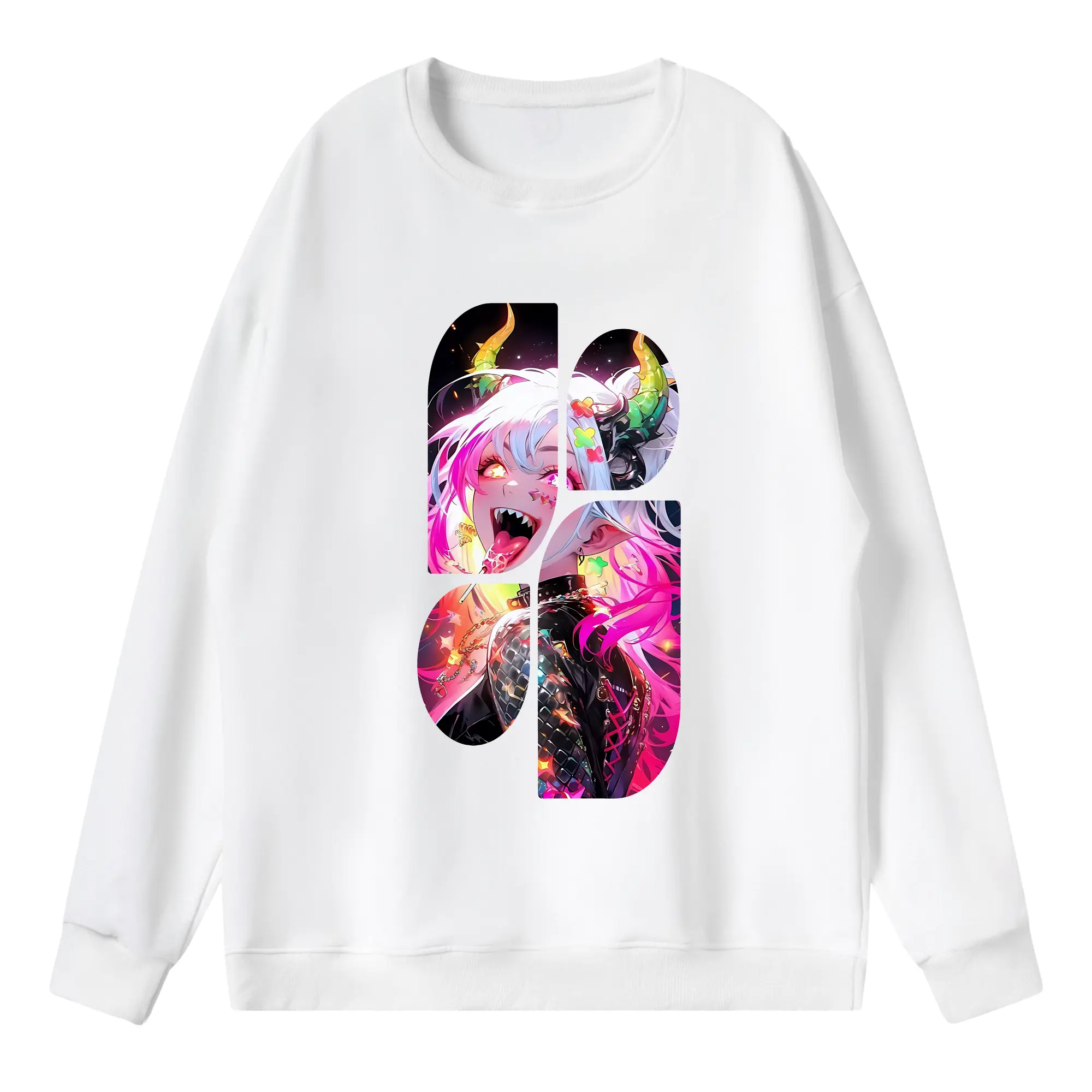 葬送のフリーレン（Frieren） グッズ,アウラ（Aura） - 薄手 クルーネック スウェット 裏毛260g · ポリエステル 春秋向け カジュアル 男女兼用 · トレーナー デイリー スポーツ 散歩に最適