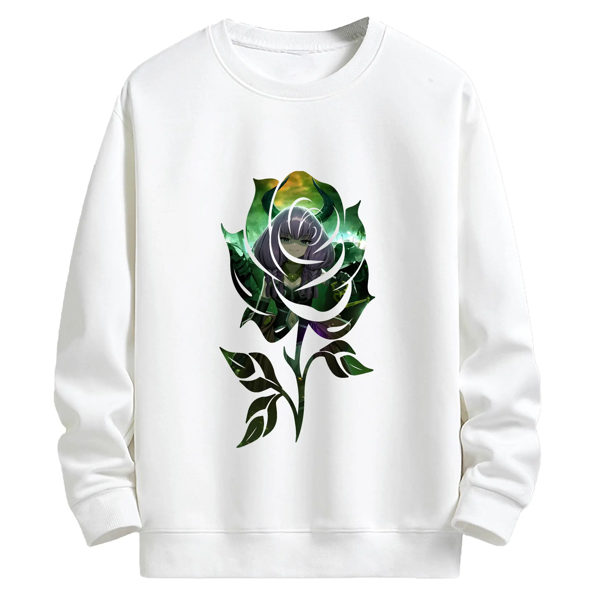 葬送のフリーレン（Frieren） グッズ,アウラ（Aura） - キッズ クルーネックスウェットシャツ ・ フロントプリント ・ 綿80％ ポリエステル20％ ・ 快適 通学 スポーツ 日常使い お散歩用