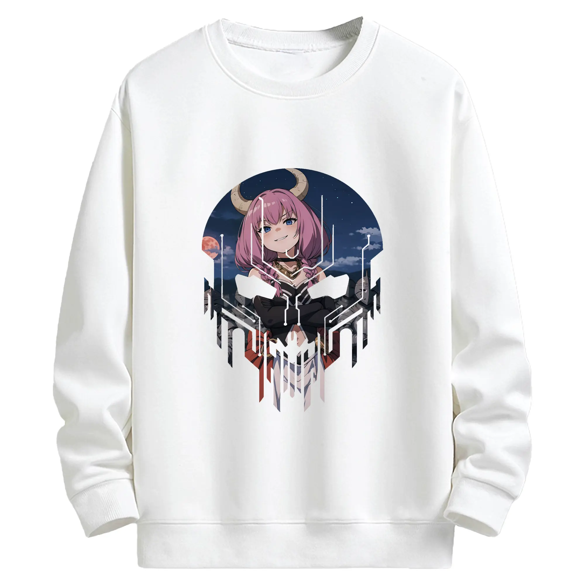 葬送のフリーレン（Frieren） グッズ,アウラ（Aura） - キッズ クルーネックスウェットシャツ ・ フロントプリント ・ 綿80％ ポリエステル20％ ・ 快適 通学 スポーツ 日常使い お散歩用