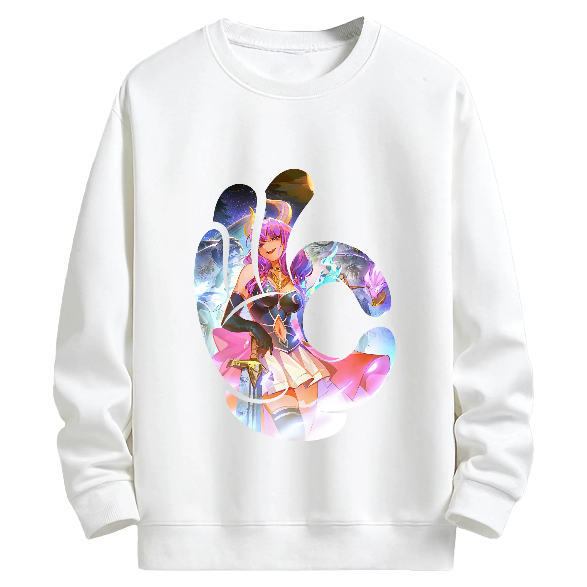 葬送のフリーレン（Frieren） グッズ,アウラ（Aura） - キッズ クルーネックスウェットシャツ ・ フロントプリント ・ 綿80％ ポリエステル20％ ・ 快適 通学 スポーツ 日常使い お散歩用