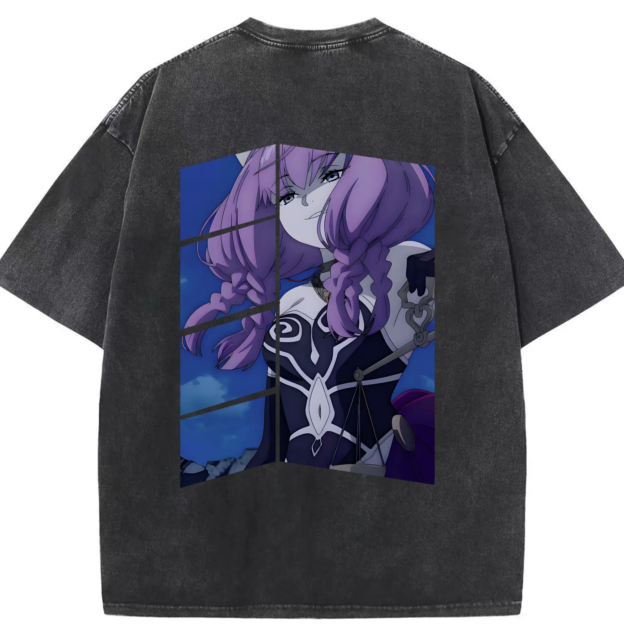 葬送のフリーレン（Frieren） グッズ,アウラ（Aura） - 綿100％ ヴィンテージ風 半袖Tシャツ ・ 背面プリント ・ 柔らか肌触り ・ 通気性 快適 ・ スポーツ カジュアル 外出用