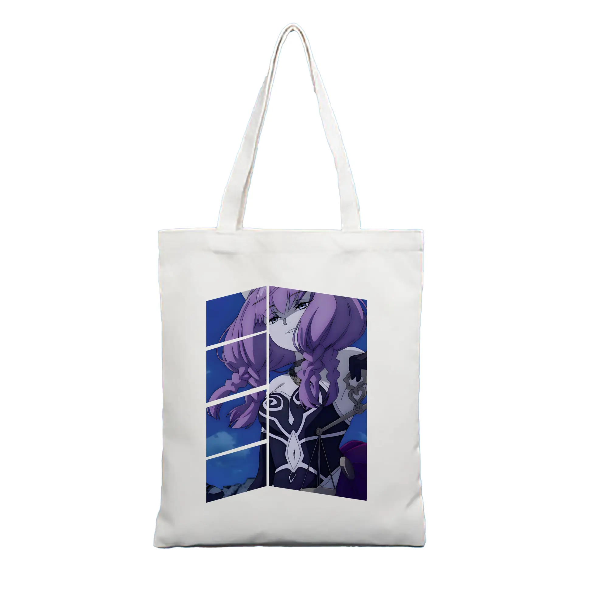 葬送のフリーレン（Frieren） グッズ,アウラ（Aura） - 縦型キャンバス手提げバッグ（トートバッグ） ・ キャンバス素材 ・ ショッピング用 ・ 軽量 丈夫 お手入れ簡単