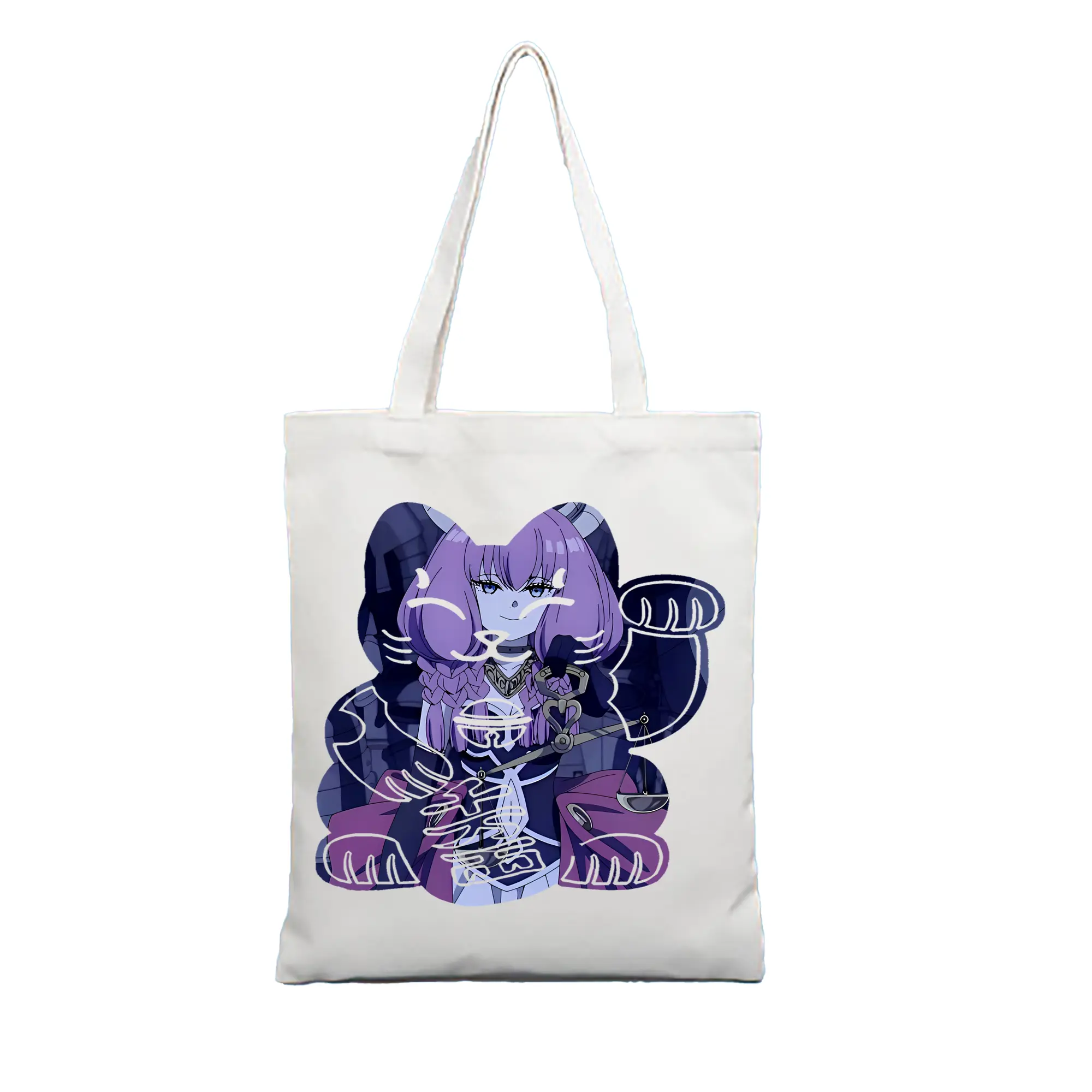 葬送のフリーレン（Frieren） グッズ,アウラ（Aura） - 縦型キャンバス手提げバッグ（トートバッグ） ・ キャンバス素材 ・ ショッピング用 ・ 軽量 丈夫 お手入れ簡単