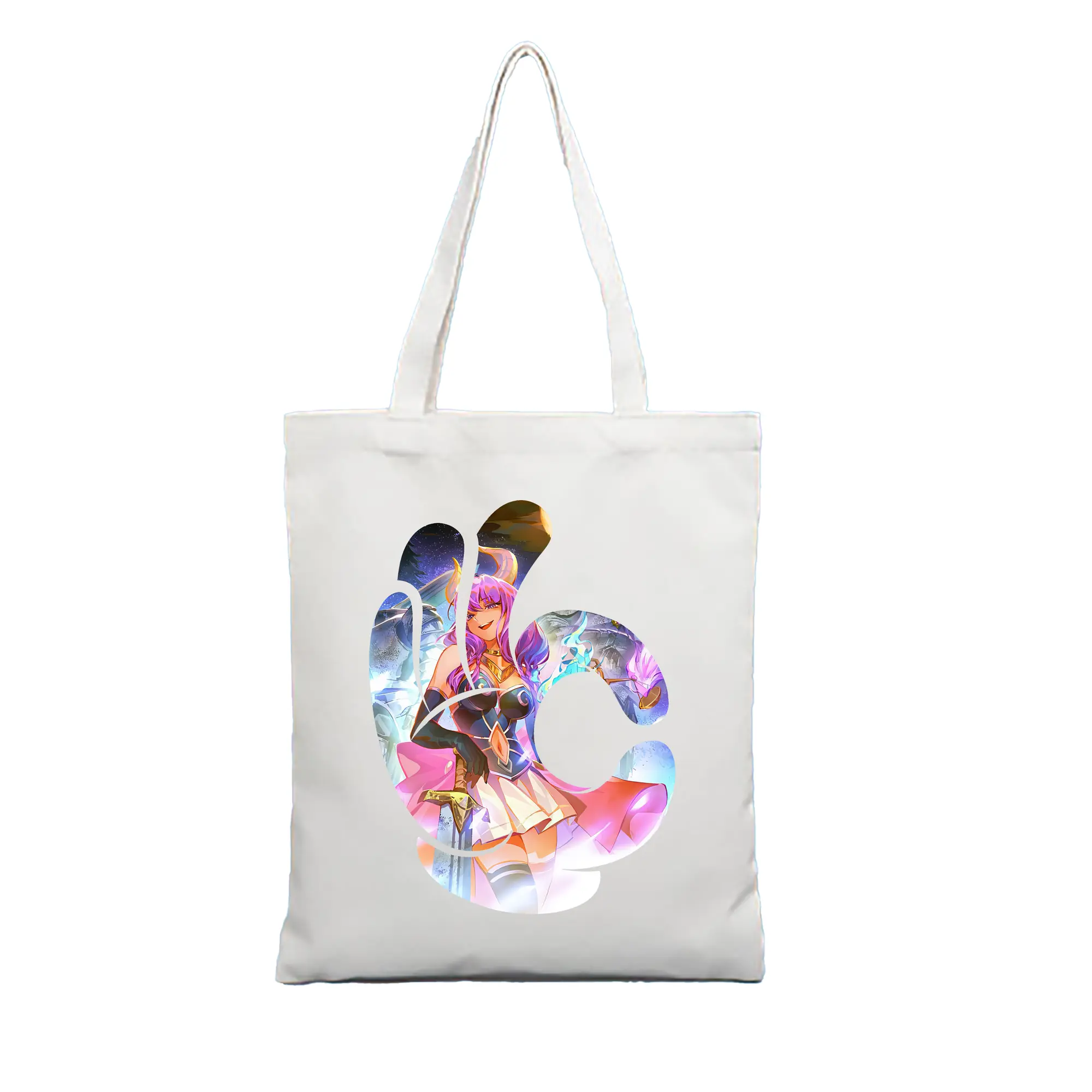 葬送のフリーレン（Frieren） グッズ,アウラ（Aura） - 縦型キャンバス手提げバッグ（トートバッグ） ・ キャンバス素材 ・ ショッピング用 ・ 軽量 丈夫 お手入れ簡単