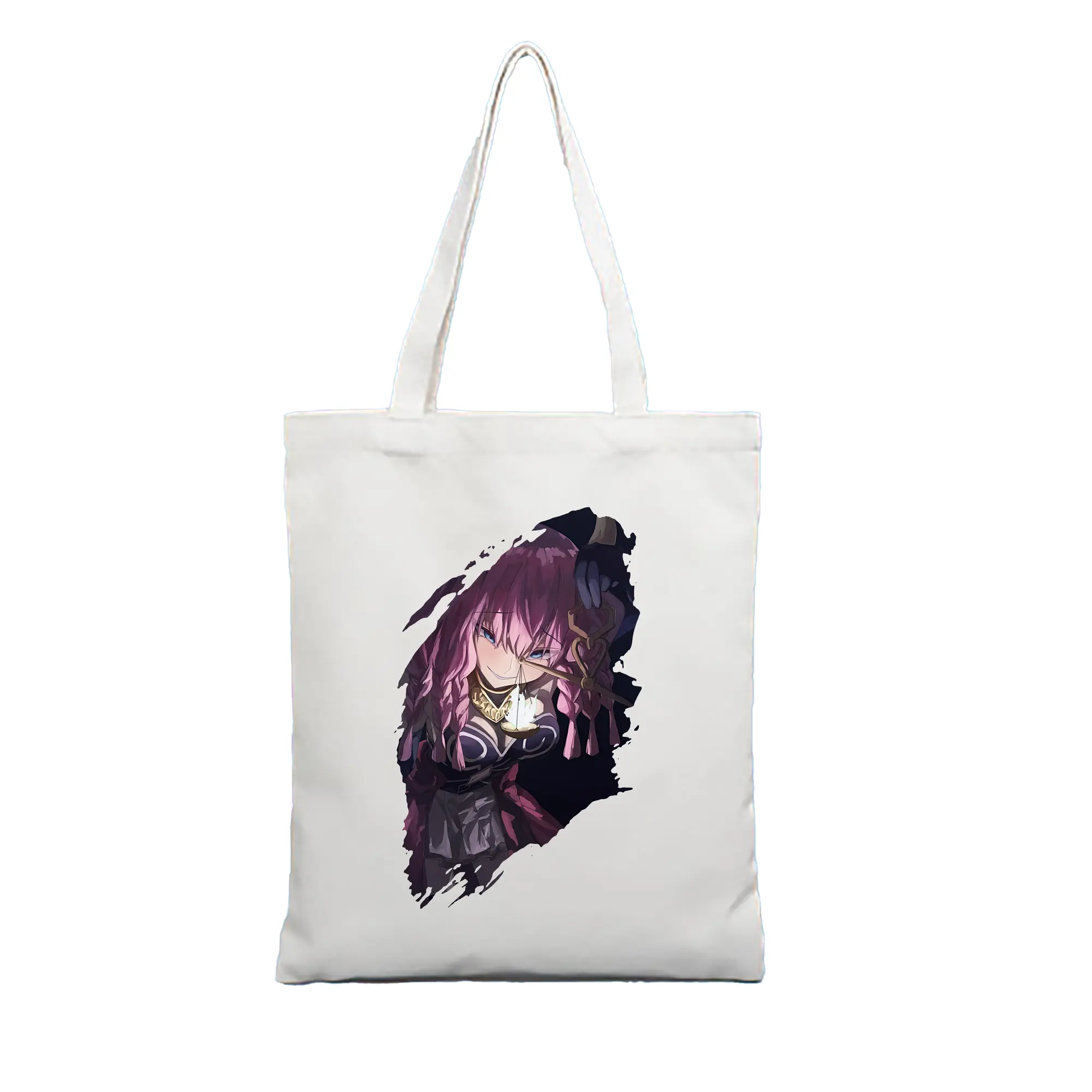 葬送のフリーレン（Frieren） グッズ,アウラ（Aura） - 縦型キャンバス手提げバッグ（トートバッグ） ・ キャンバス素材 ・ ショッピング用 ・ 軽量 丈夫 お手入れ簡単