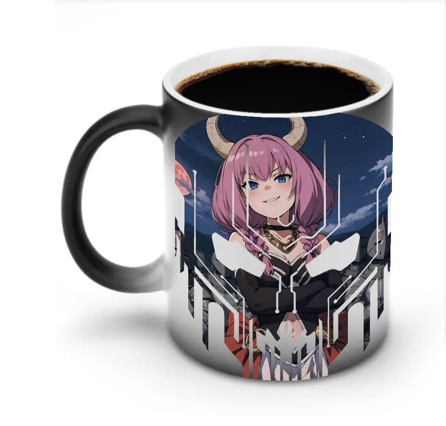 葬送のフリーレン（Frieren） グッズ,アウラ（Aura） - 変色マグカップ ・ セラミック ・ 熱転写プリント ・ 耐久性 高品質 ・ ギフト・自宅用 コーヒー お茶