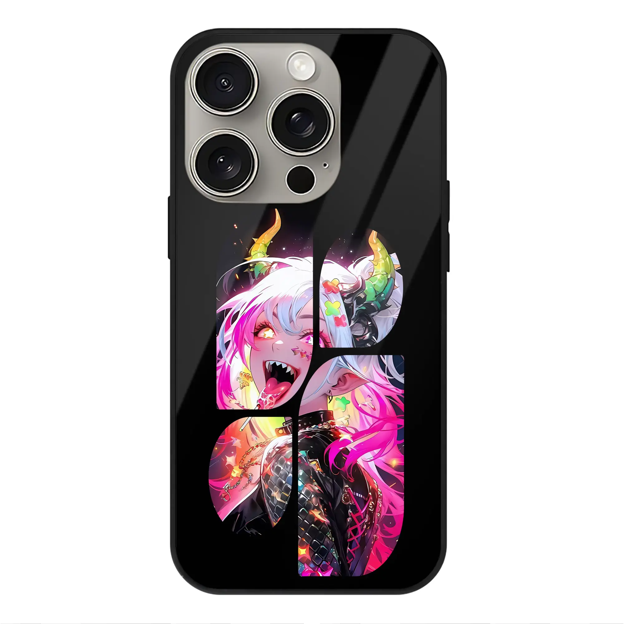 葬送のフリーレン（Frieren） グッズ,アウラ（Aura） - IPhone15Pro対応 ・ スマホケース ・ 背面ガラス ・ TPU+強化ガラス ・ 耐衝撃 ・ 黄変防止 ・ ワイヤレス充電対応 ・ 3D立体ボタン