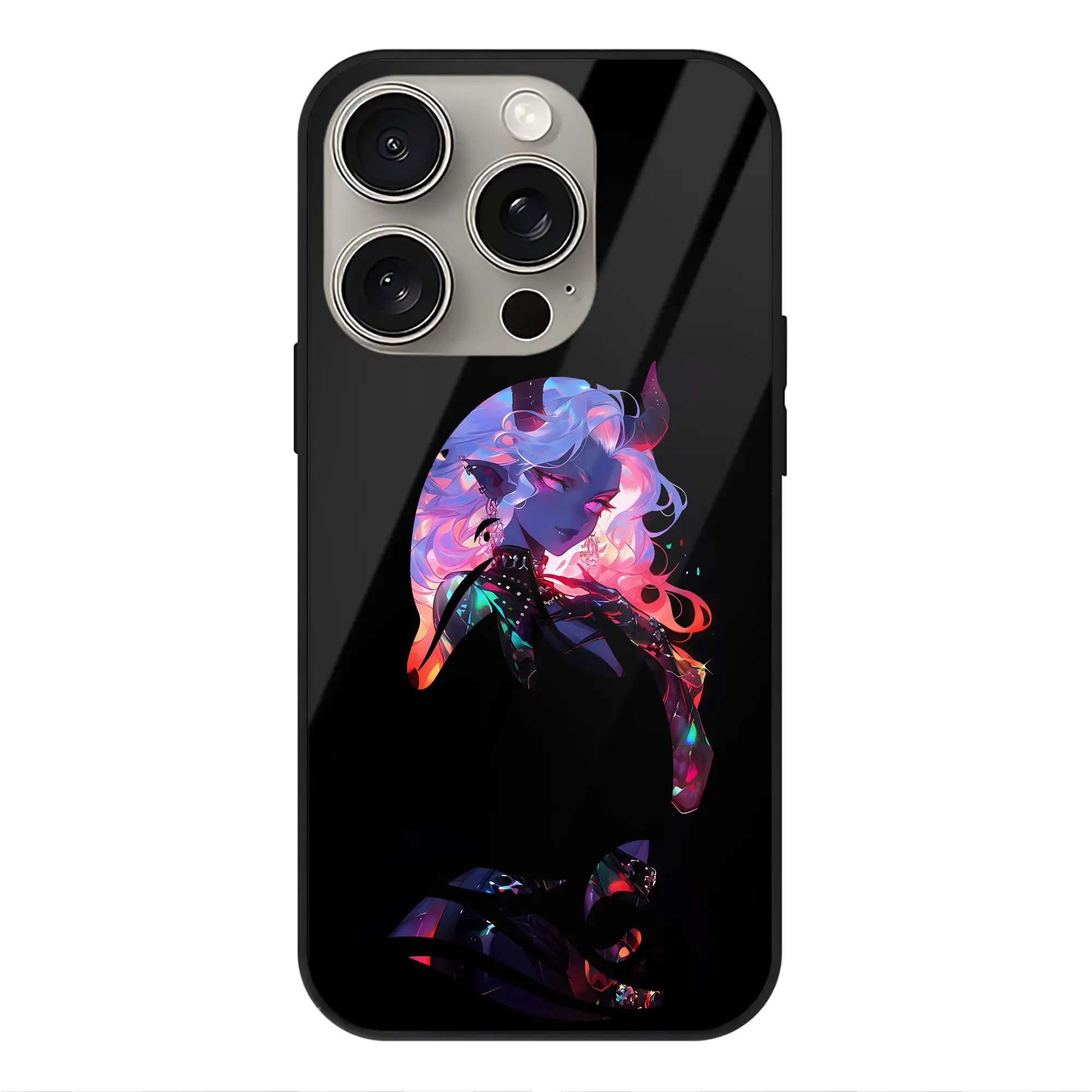 葬送のフリーレン（Frieren） グッズ,アウラ（Aura） - IPhone15Pro対応 ・ スマホケース ・ 背面ガラス ・ TPU+強化ガラス ・ 耐衝撃 ・ 黄変防止 ・ ワイヤレス充電対応 ・ 3D立体ボタン