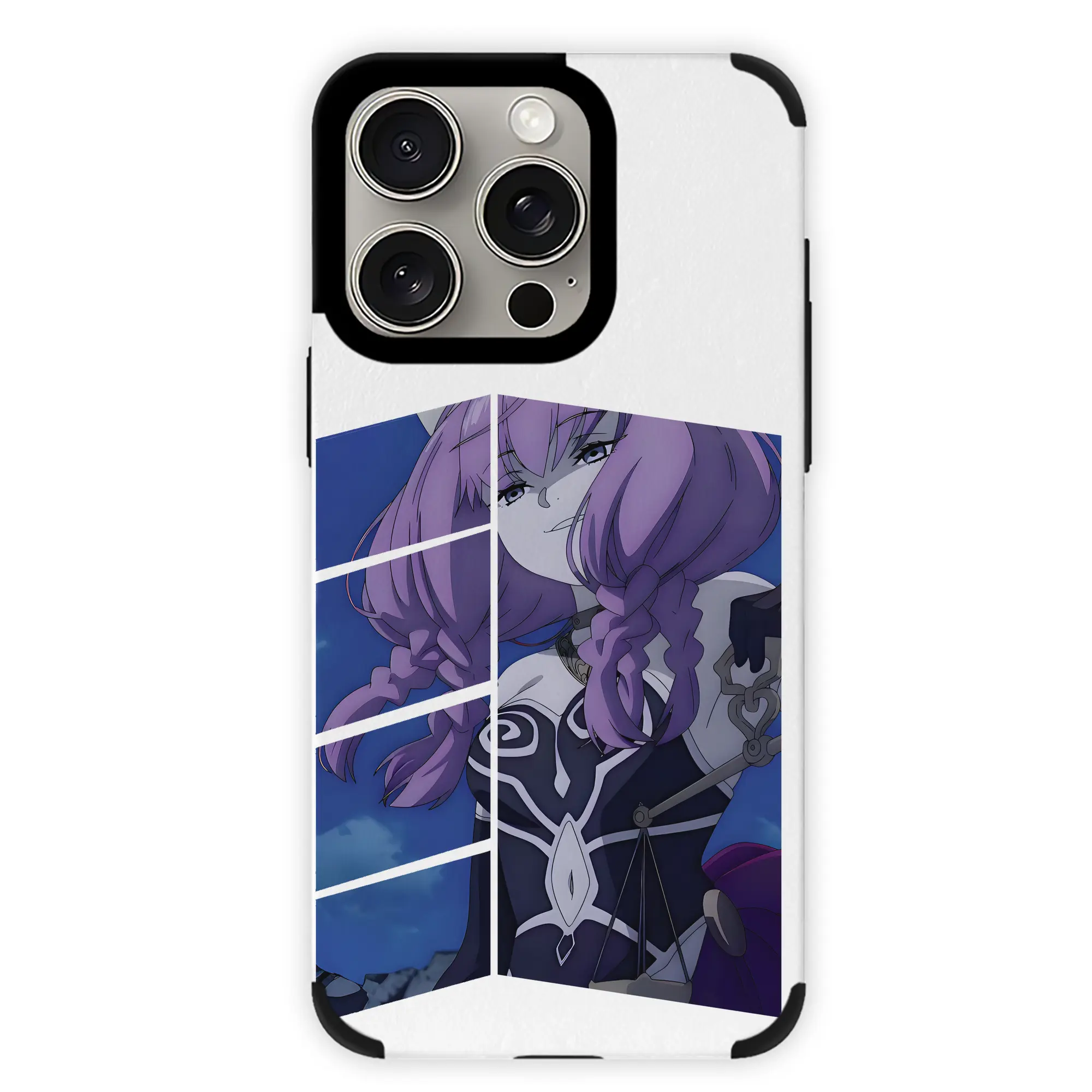 葬送のフリーレン（Frieren） グッズ,アウラ（Aura） - IPhone15ProMax対応 ・ PUレザースマホケース ・ 耐衝撃 ・ 黄変防止 ・ 360度全面保護 ・ 柔らか手触り ・ 3D立体ボタン