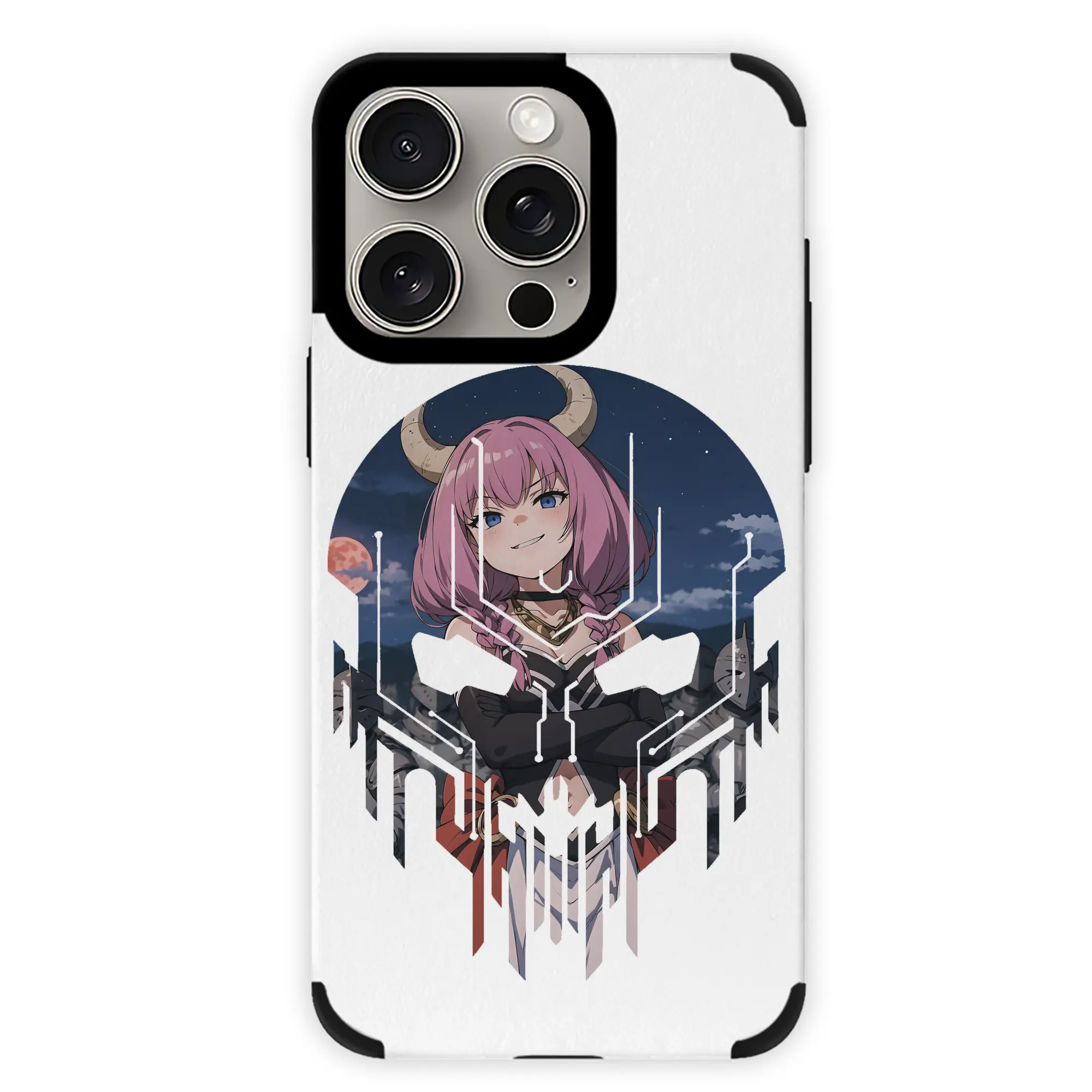 葬送のフリーレン（Frieren） グッズ,アウラ（Aura） - IPhone15ProMax対応 ・ PUレザースマホケース ・ 耐衝撃 ・ 黄変防止 ・ 360度全面保護 ・ 柔らか手触り ・ 3D立体ボタン