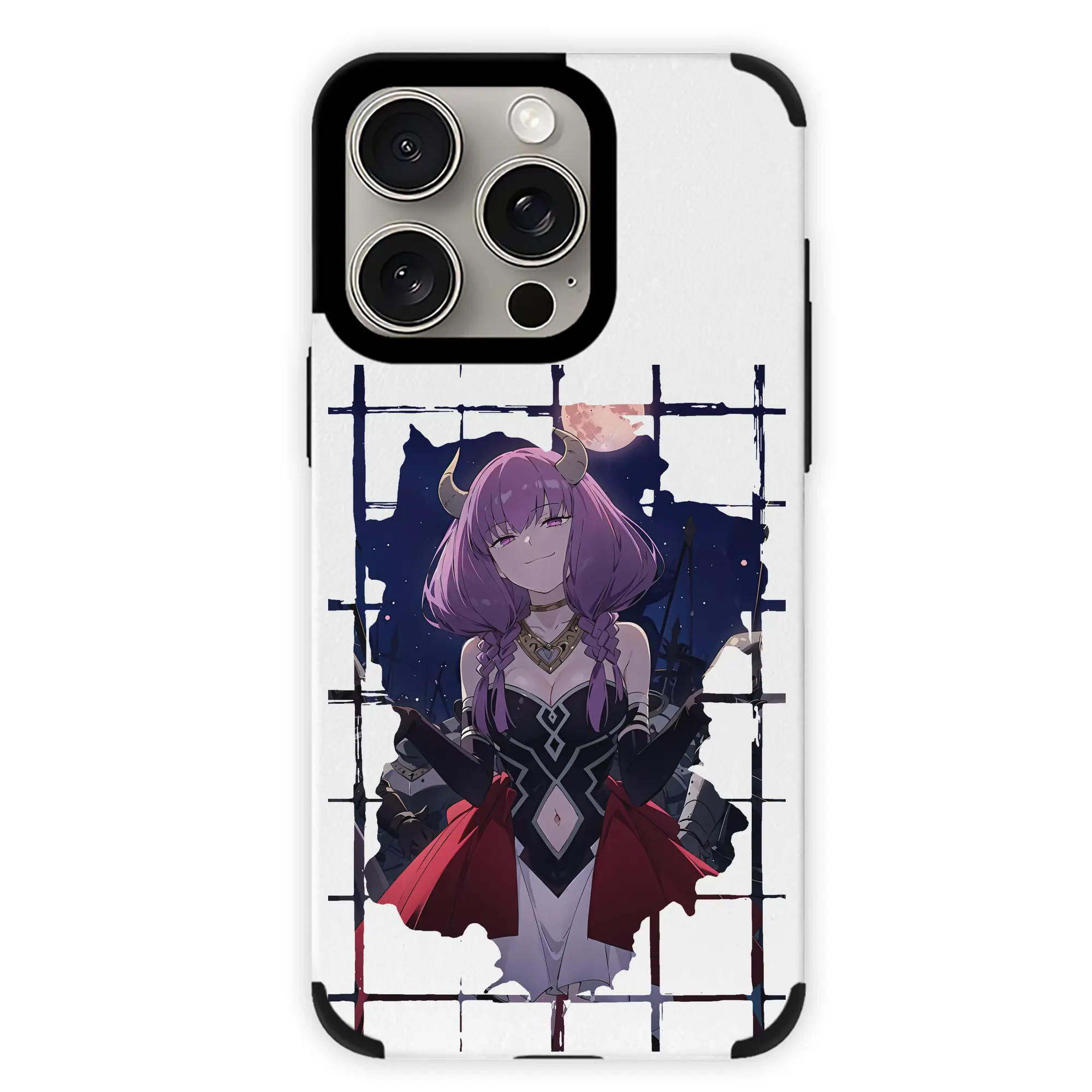 葬送のフリーレン（Frieren） グッズ,アウラ（Aura） - IPhone15ProMax対応 ・ PUレザースマホケース ・ 耐衝撃 ・ 黄変防止 ・ 360度全面保護 ・ 柔らか手触り ・ 3D立体ボタン