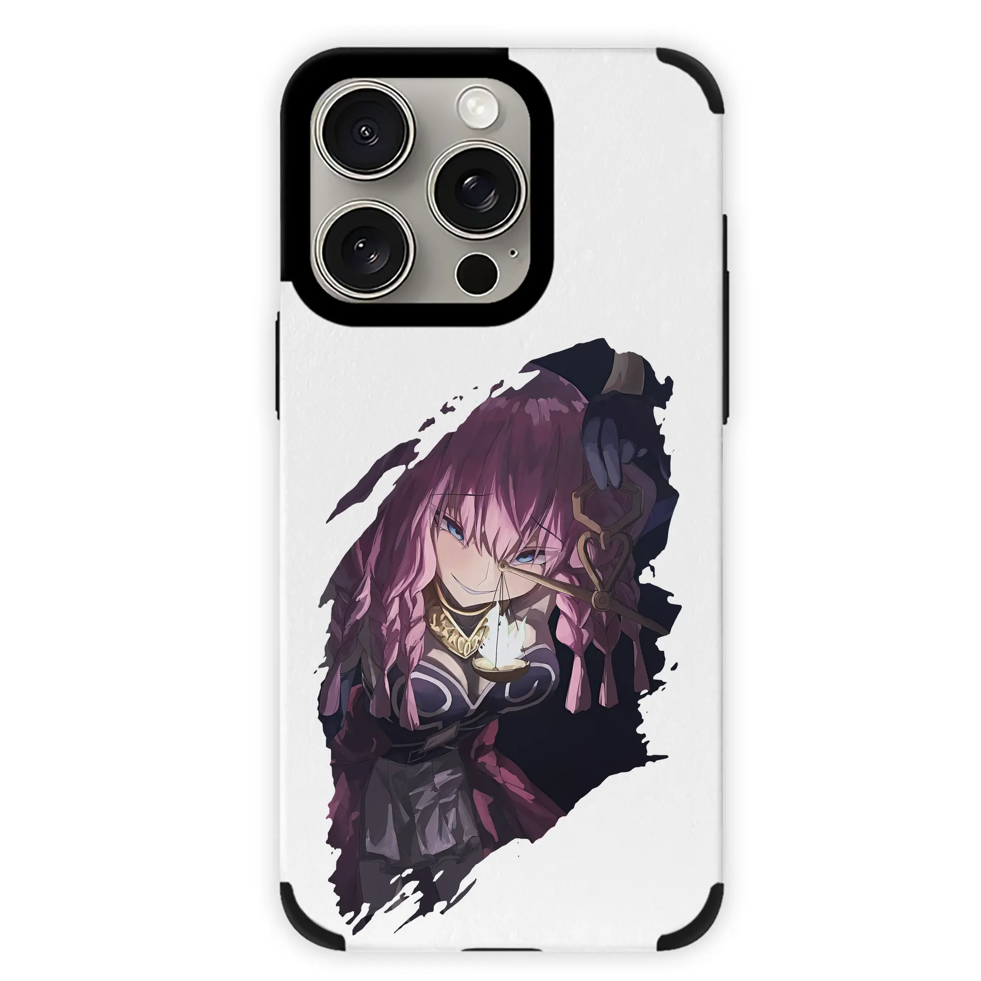 葬送のフリーレン（Frieren） グッズ,アウラ（Aura） - IPhone15ProMax対応 ・ PUレザースマホケース ・ 耐衝撃 ・ 黄変防止 ・ 360度全面保護 ・ 柔らか手触り ・ 3D立体ボタン