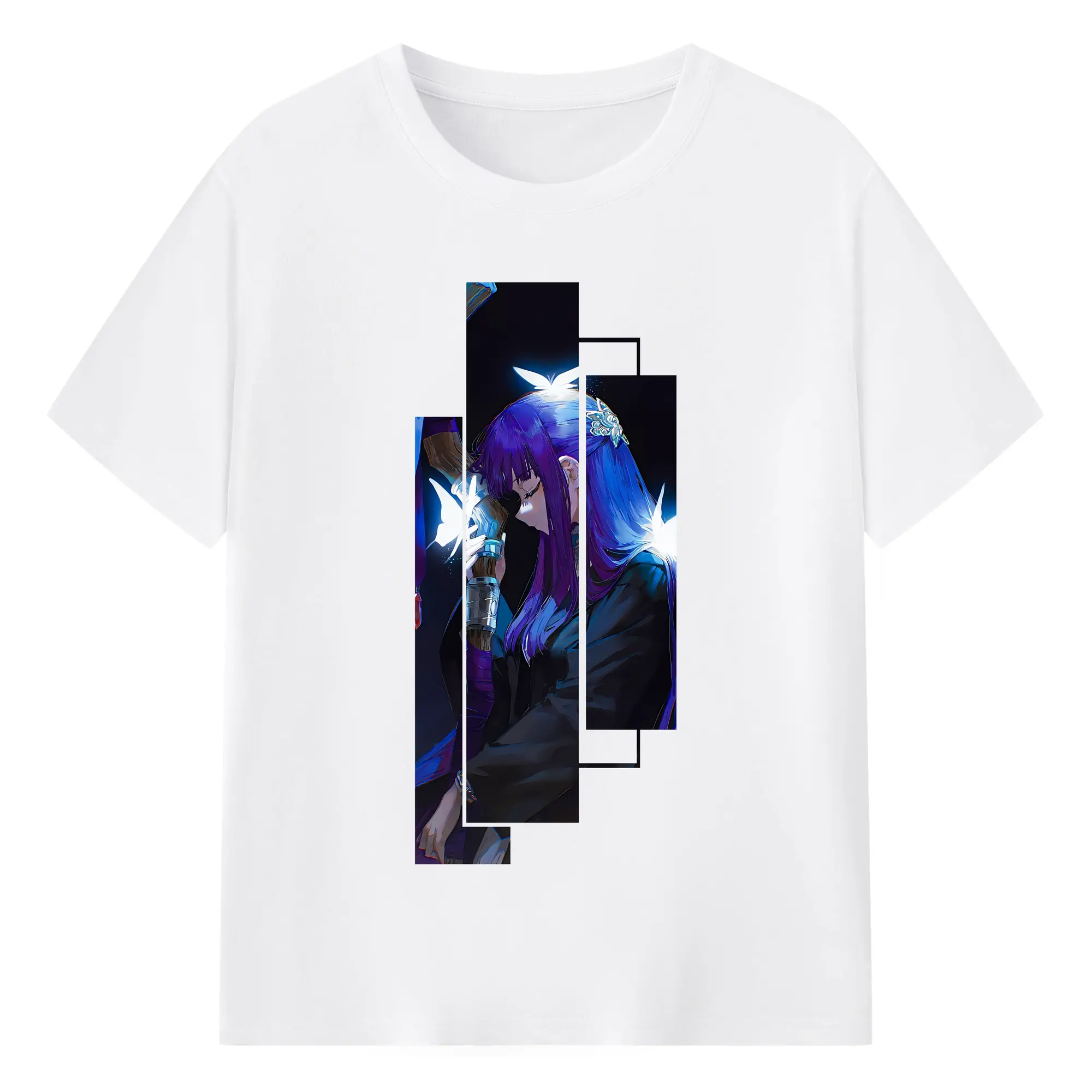 葬送のフリーレン（Frieren） グッズ,フェルン（Fern） - 綿100％ 半袖Tシャツ ・ フロントプリント ・ 快適 通気性 ・ 日常使い 散歩 スポーツ用