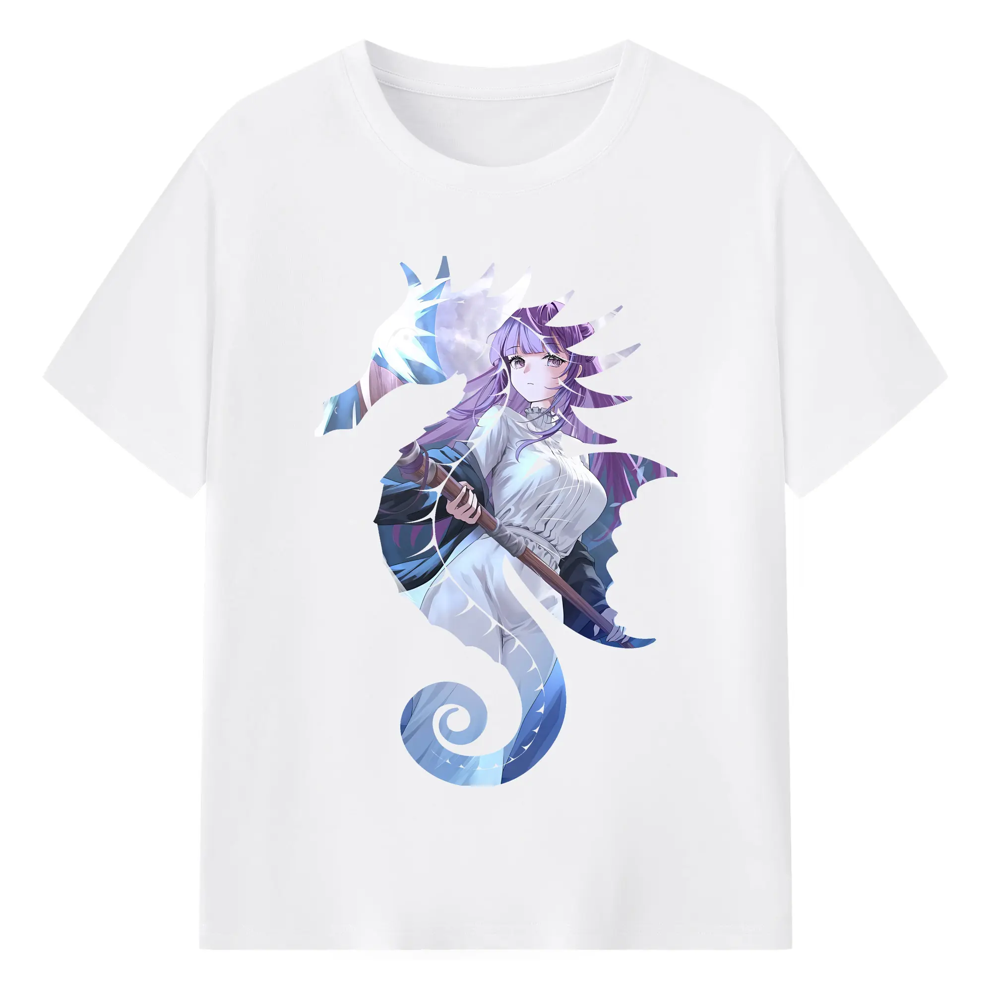 葬送のフリーレン（Frieren） グッズ,フェルン（Fern） - 綿100％ 半袖Tシャツ ・ フロントプリント ・ 快適 通気性 ・ 日常使い 散歩 スポーツ用