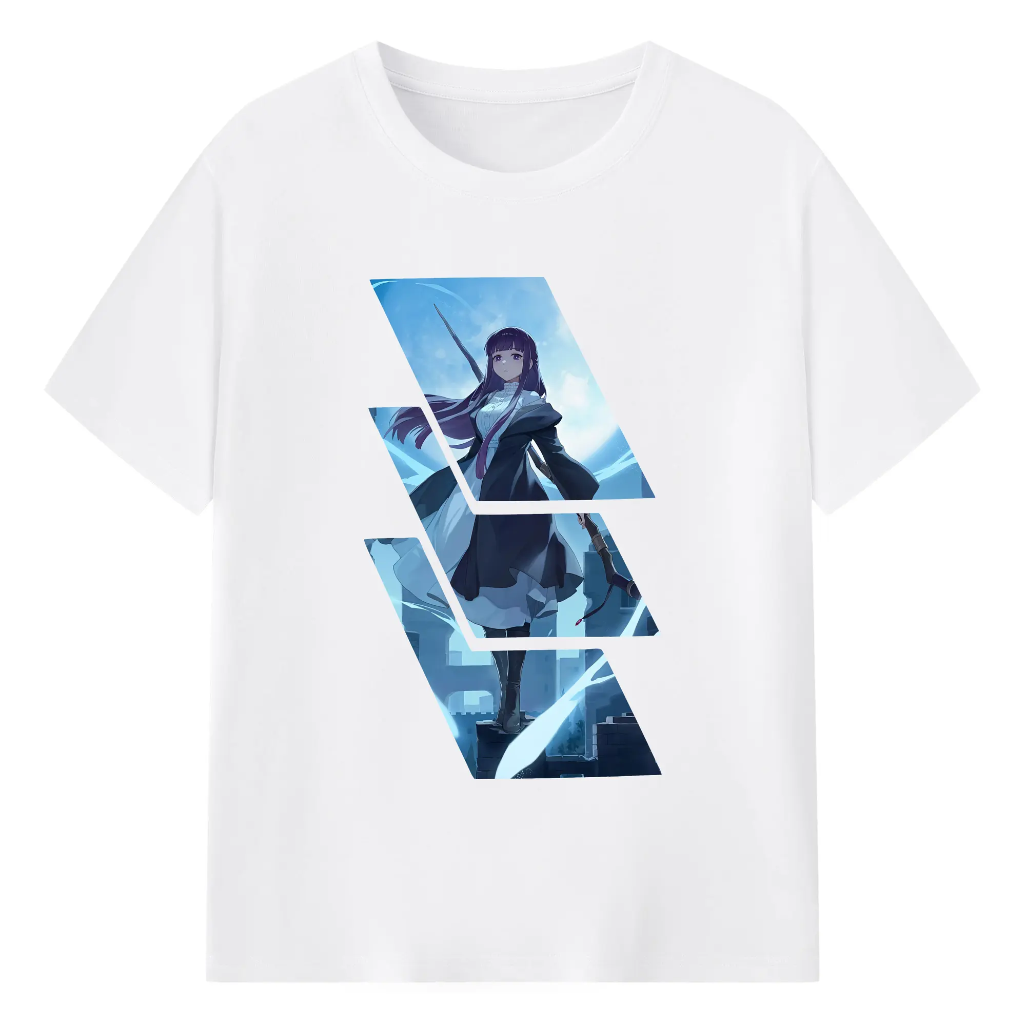 葬送のフリーレン（Frieren） グッズ,フェルン（Fern） - 綿100％ 半袖Tシャツ ・ フロントプリント ・ 快適 通気性 ・ 日常使い 散歩 スポーツ用