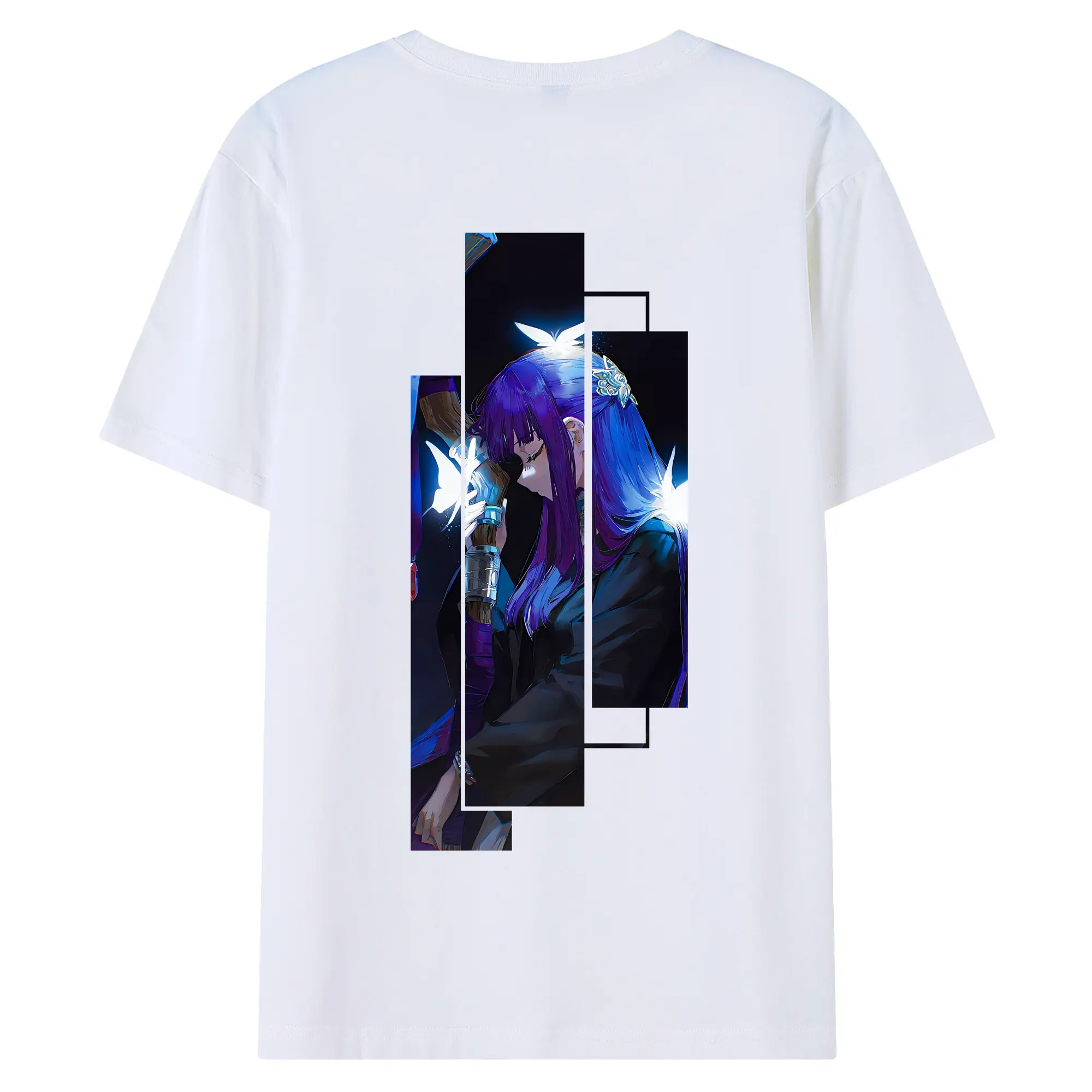 葬送のフリーレン（Frieren） グッズ,フェルン（Fern） - 綿100％ 半袖Tシャツ ・ バックプリント ・ 快適 通気性 ・ 日常使い 散歩 スポーツ用