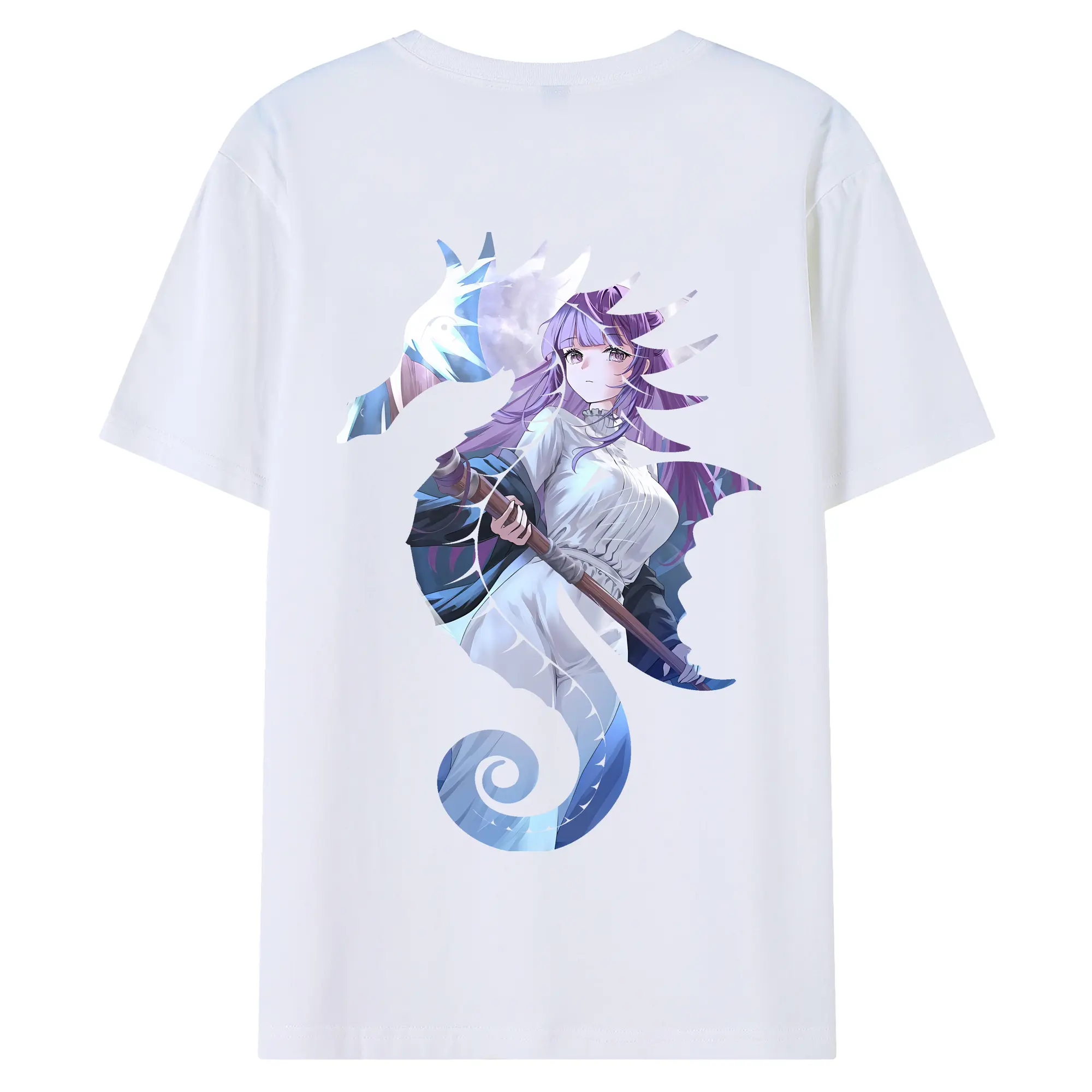 葬送のフリーレン（Frieren） グッズ,フェルン（Fern） - 綿100％ 半袖Tシャツ ・ バックプリント ・ 快適 通気性 ・ 日常使い 散歩 スポーツ用