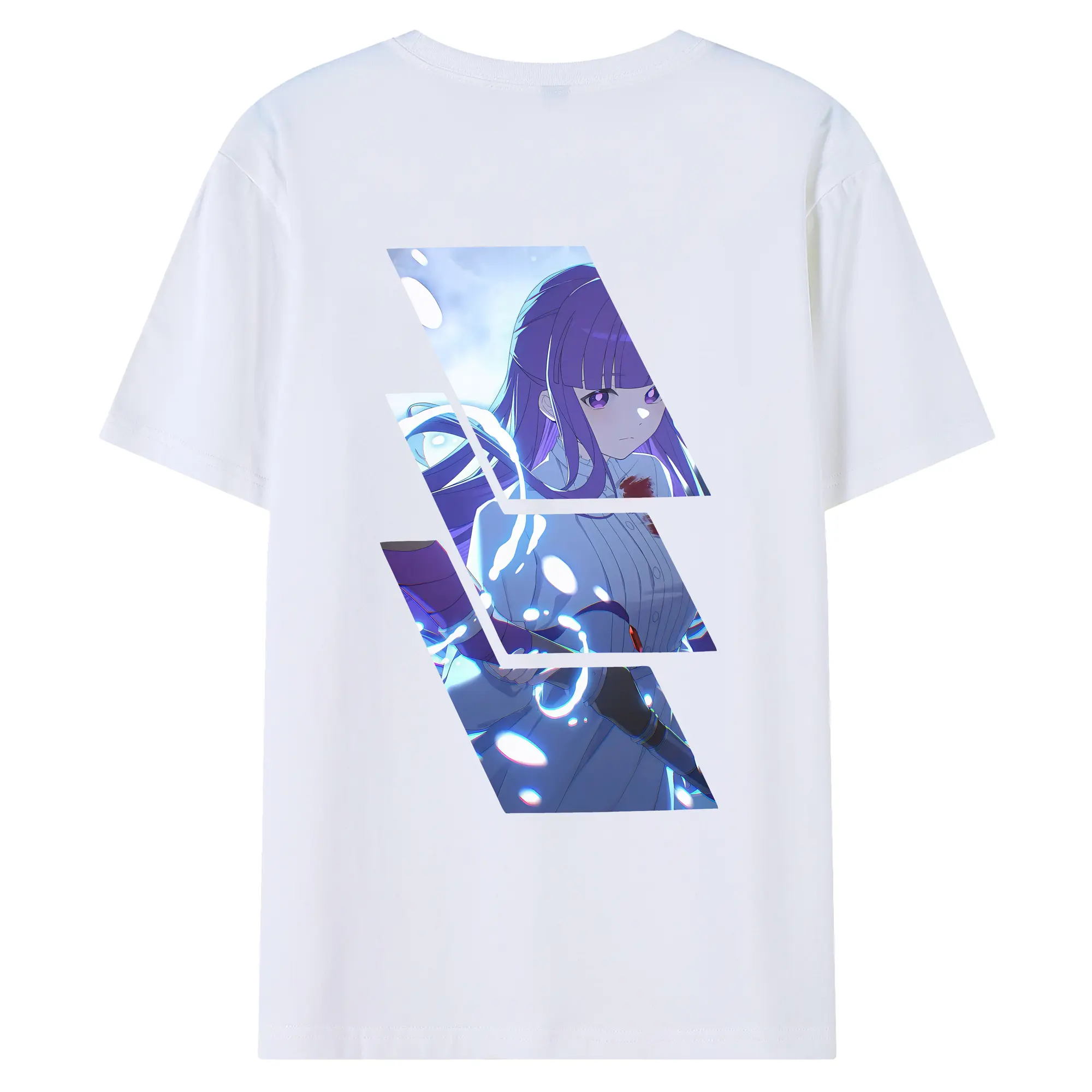 葬送のフリーレン（Frieren） グッズ,フェルン（Fern） - 綿100％ 半袖Tシャツ ・ バックプリント ・ 快適 通気性 ・ 日常使い 散歩 スポーツ用