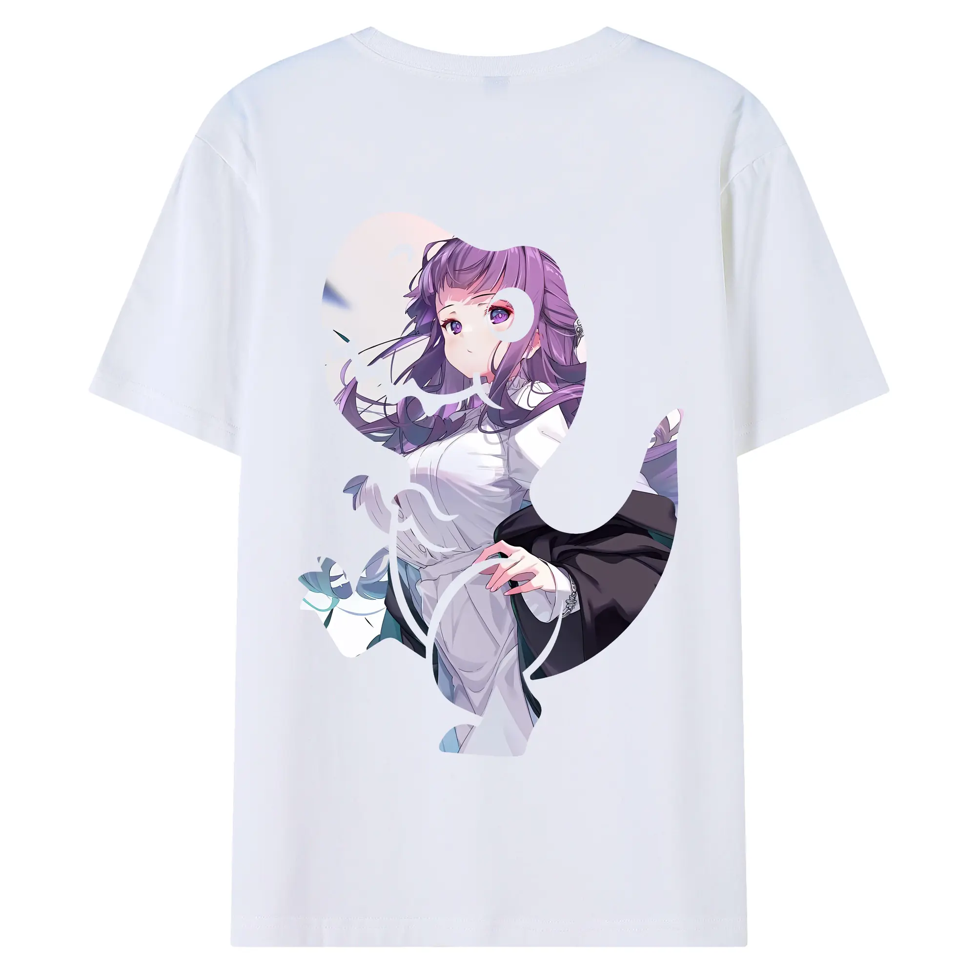 葬送のフリーレン（Frieren） グッズ,フェルン（Fern） - 綿100％ 半袖Tシャツ ・ バックプリント ・ 快適 通気性 ・ 日常使い 散歩 スポーツ用