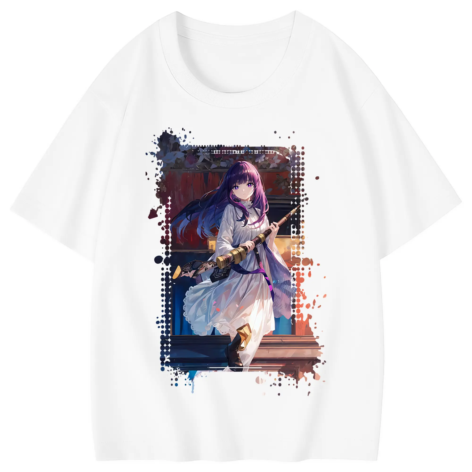 葬送のフリーレン（Frieren） グッズ,フェルン（Fern） - 綿100％ キッズTシャツ ・ フロントプリント ・ 快適 通気性 ・ スポーツ カジュアル 散歩用