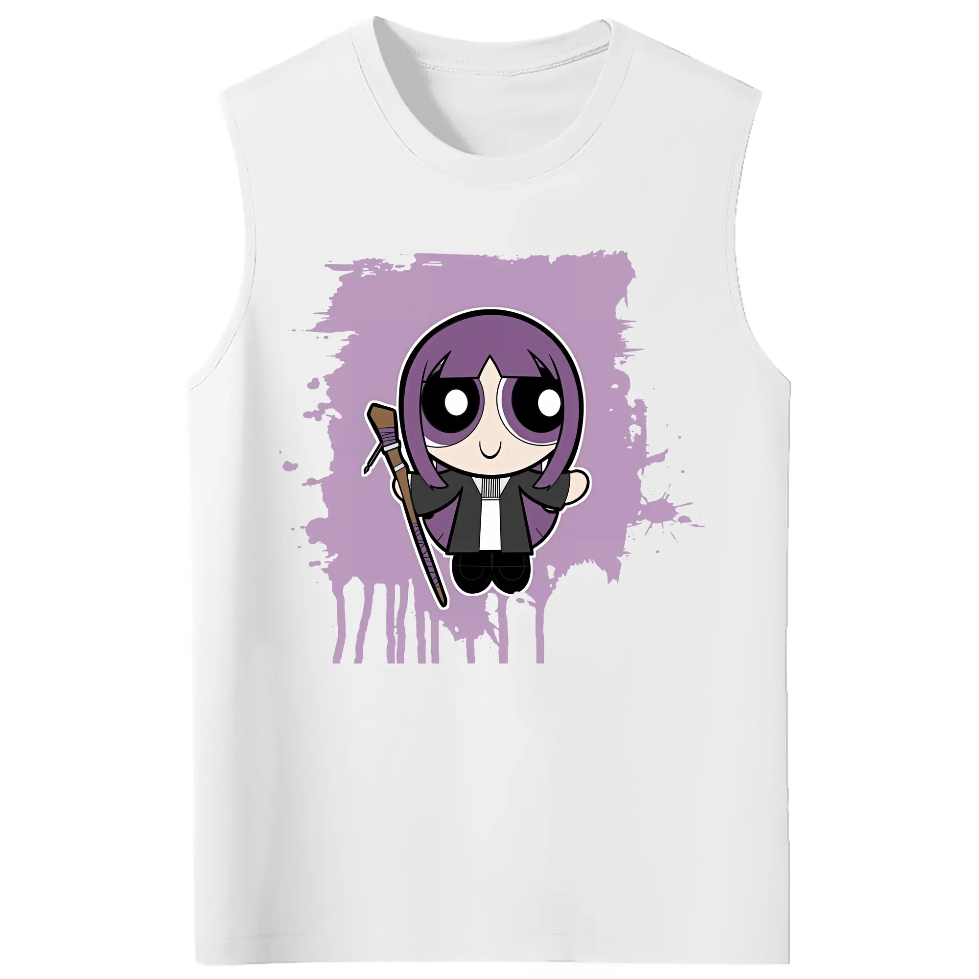 葬送のフリーレン（Frieren） グッズ,フェルン（Fern） - コットン100％ タンクトップ ・ フロントプリント ・ タイトフィット ・ 快適 通気性 ・ スポーツ カジュアル 散歩用