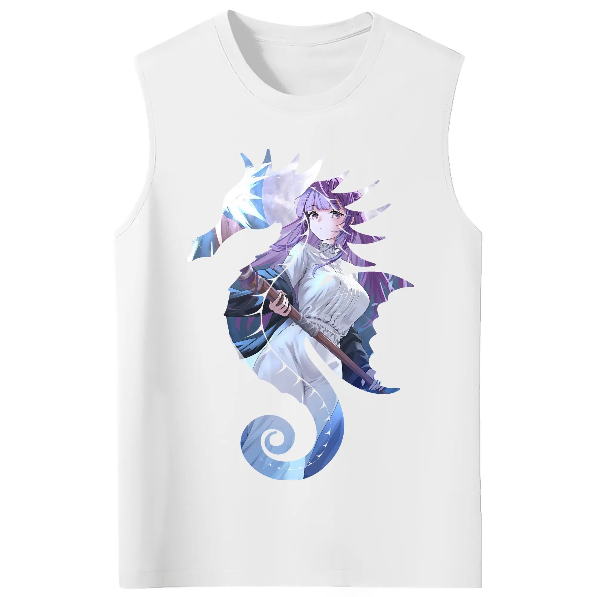 葬送のフリーレン（Frieren） グッズ,フェルン（Fern） - コットン100％ タンクトップ ・ フロントプリント ・ タイトフィット ・ 快適 通気性 ・ スポーツ カジュアル 散歩用