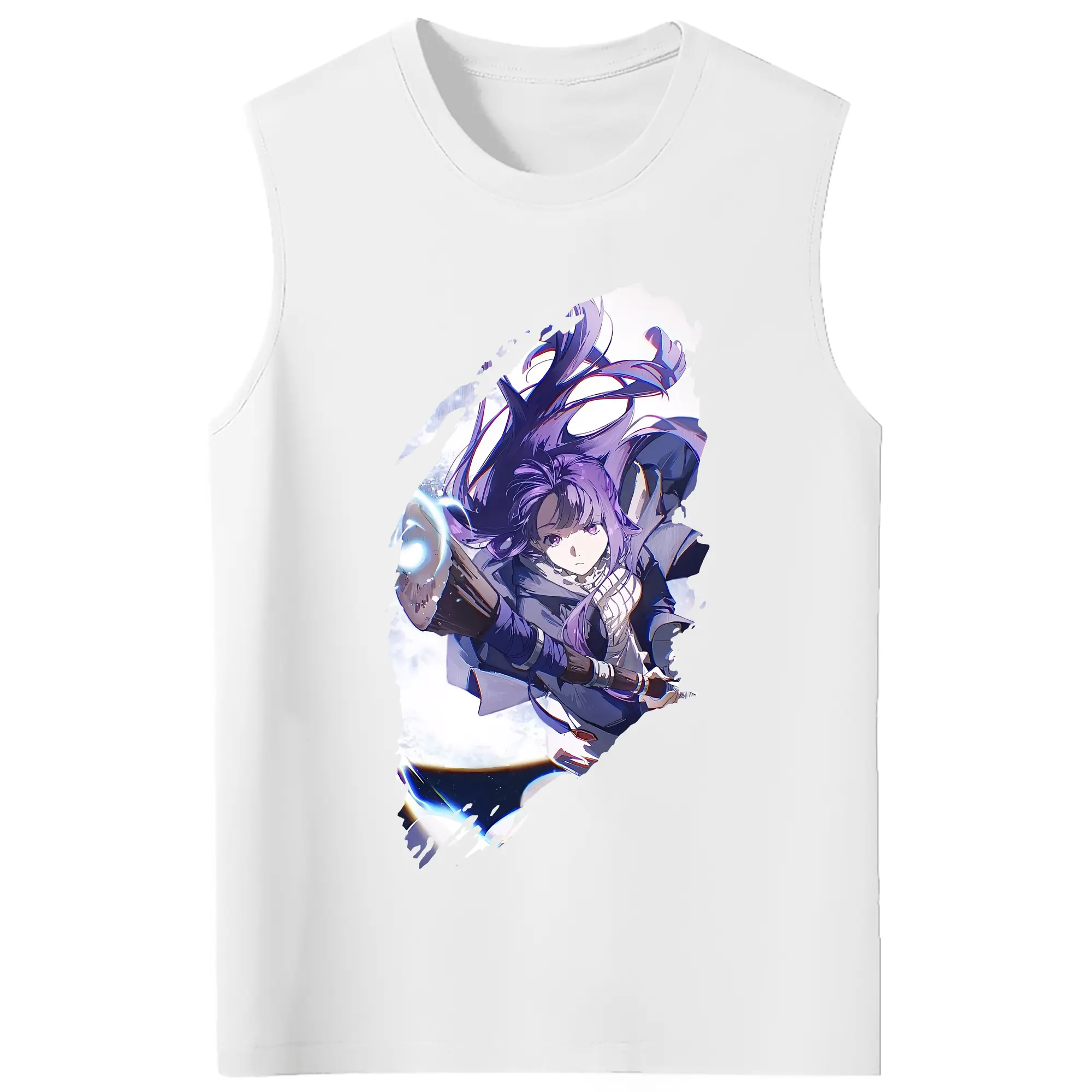 葬送のフリーレン（Frieren） グッズ,フェルン（Fern） - コットン100％ タンクトップ ・ フロントプリント ・ タイトフィット ・ 快適 通気性 ・ スポーツ カジュアル 散歩用