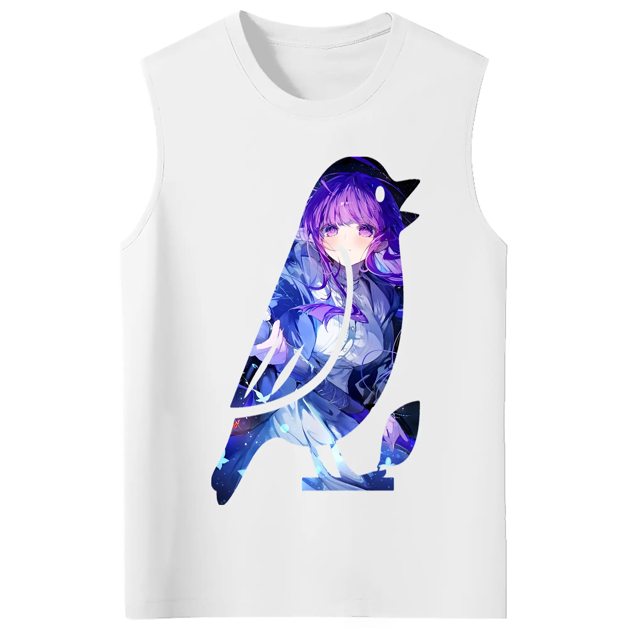 葬送のフリーレン（Frieren） グッズ,フェルン（Fern） - コットン100％ タンクトップ ・ フロントプリント ・ タイトフィット ・ 快適 通気性 ・ スポーツ カジュアル 散歩用