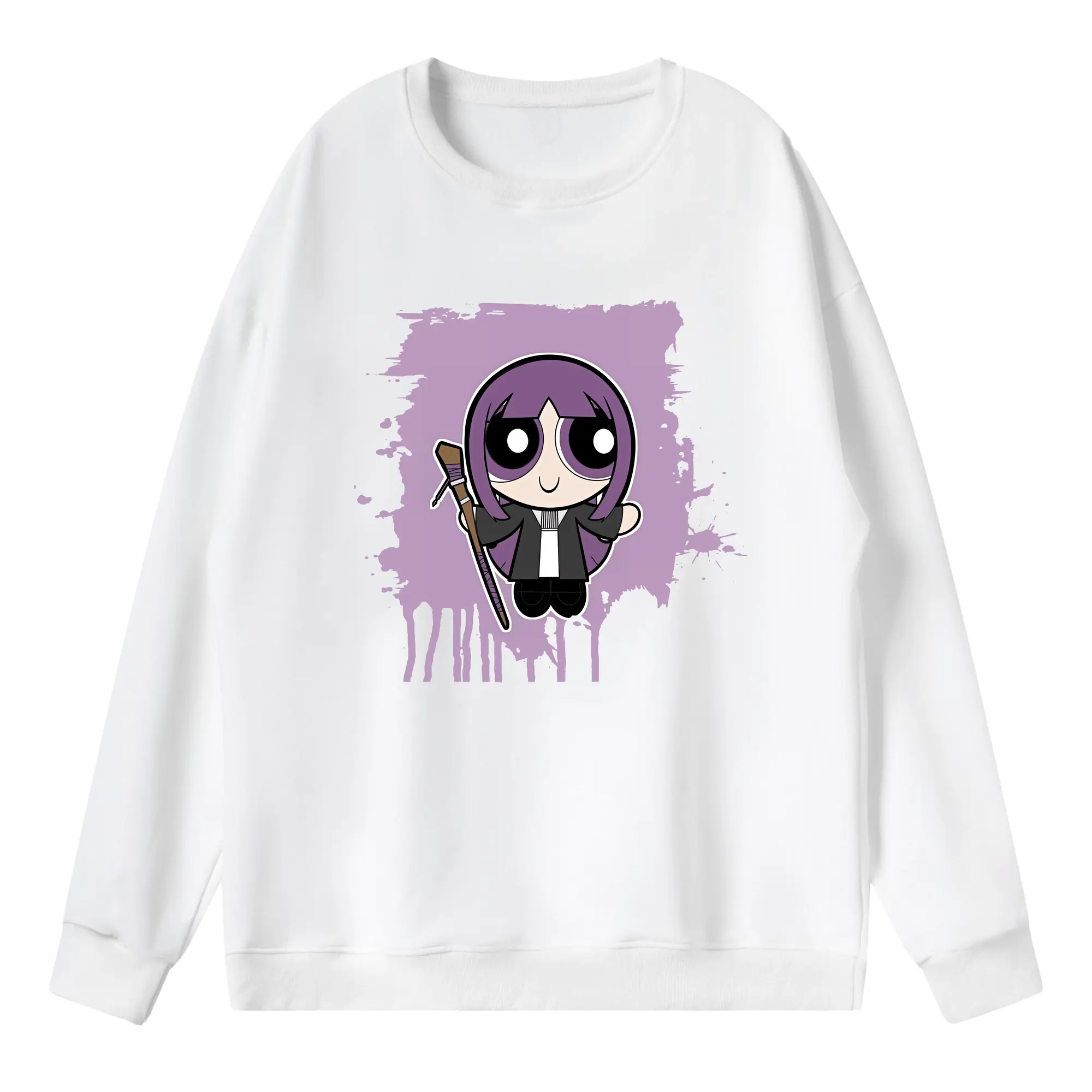 葬送のフリーレン（Frieren） グッズ,フェルン（Fern） - 薄手 クルーネック スウェット 裏毛260g · ポリエステル 春秋向け カジュアル 男女兼用 · トレーナー デイリー スポーツ 散歩に最適