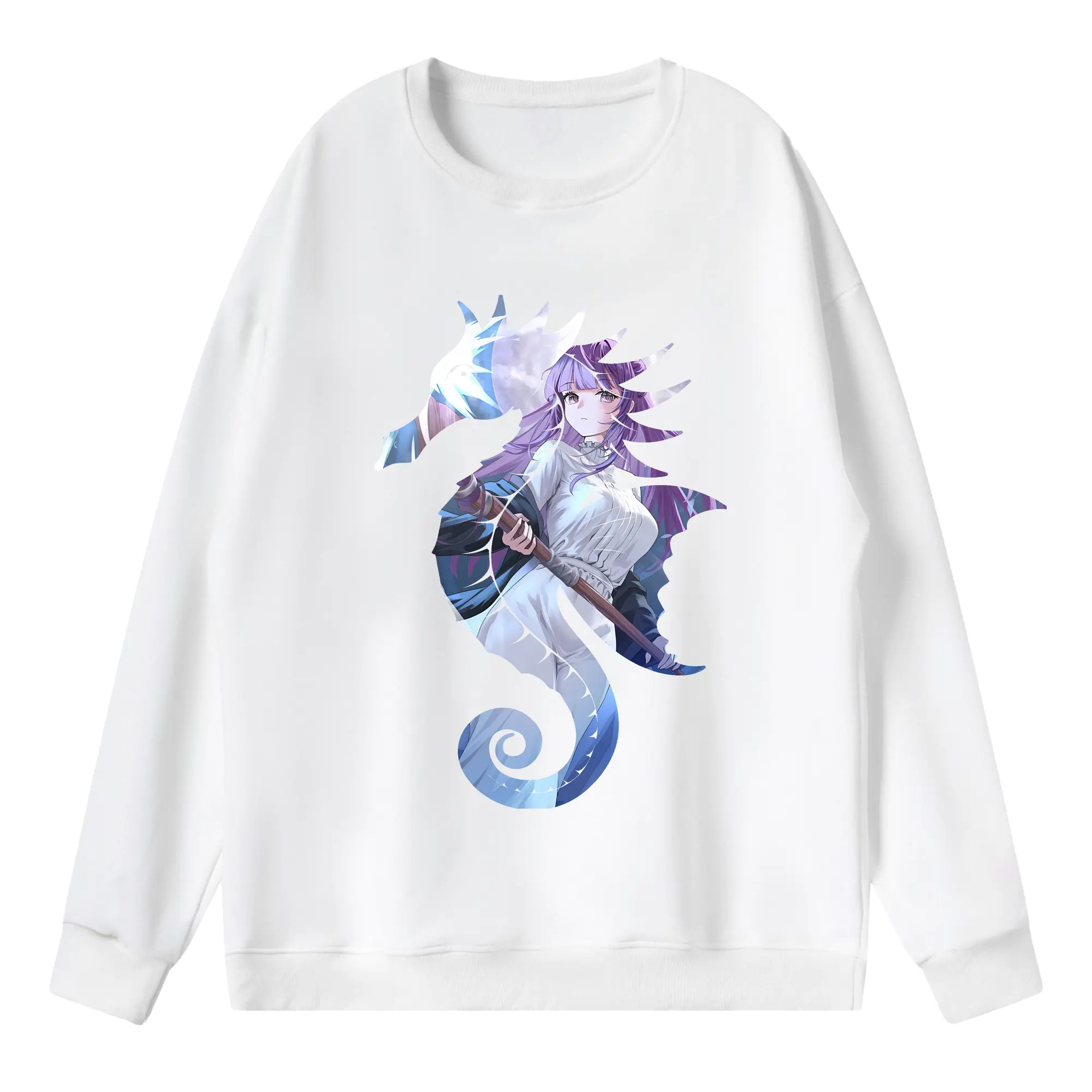 葬送のフリーレン（Frieren） グッズ,フェルン（Fern） - 薄手 クルーネック スウェット 裏毛260g · ポリエステル 春秋向け カジュアル 男女兼用 · トレーナー デイリー スポーツ 散歩に最適