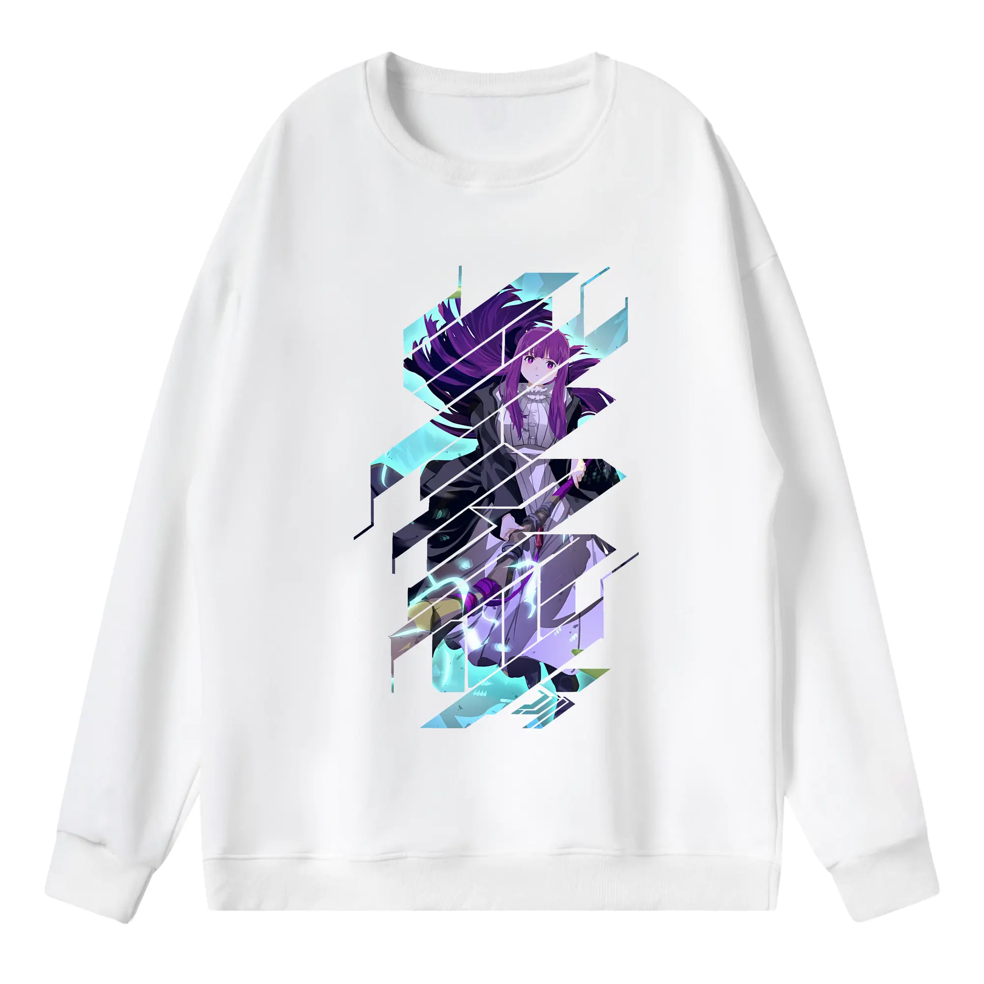 葬送のフリーレン（Frieren） グッズ,フェルン（Fern） - 薄手 クルーネック スウェット 裏毛260g · ポリエステル 春秋向け カジュアル 男女兼用 · トレーナー デイリー スポーツ 散歩に最適