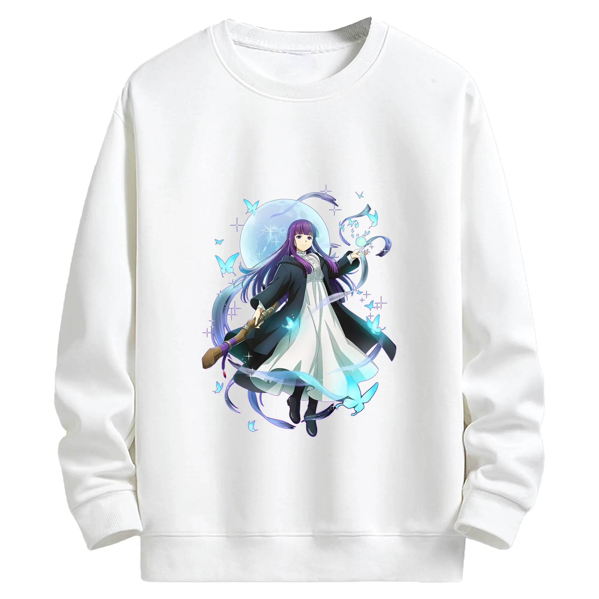 葬送のフリーレン（Frieren） グッズ,フェルン（Fern） - キッズ クルーネックスウェットシャツ ・ フロントプリント ・ 綿80％ ポリエステル20％ ・ 快適 通学 スポーツ 日常使い お散歩用
