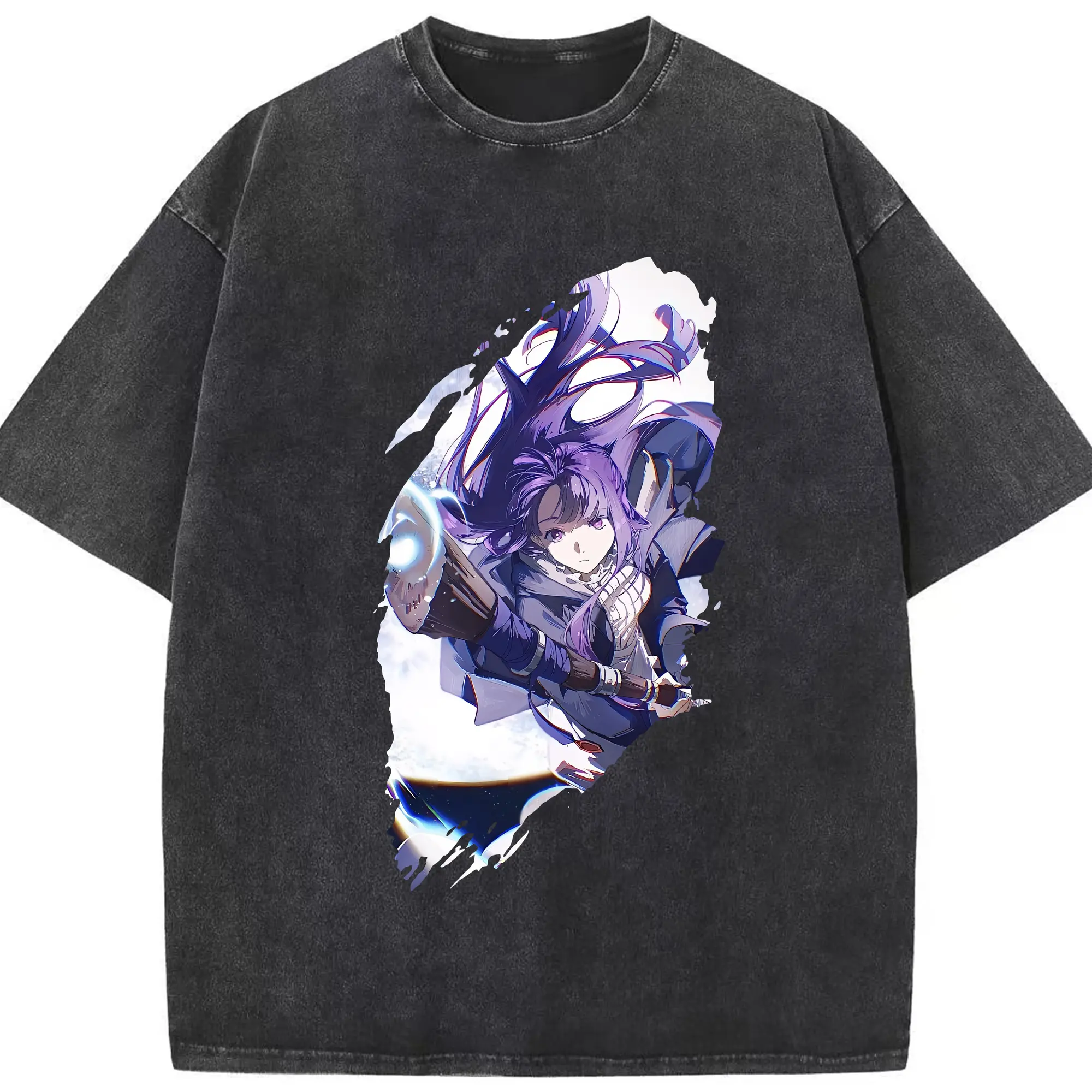 葬送のフリーレン（Frieren） グッズ,フェルン（Fern） - 綿100％ ヴィンテージ風 半袖Tシャツ ・ フロントプリント ・ 柔らか肌触り ・ 通気性 快適 ・ スポーツ カジュアル 外出用