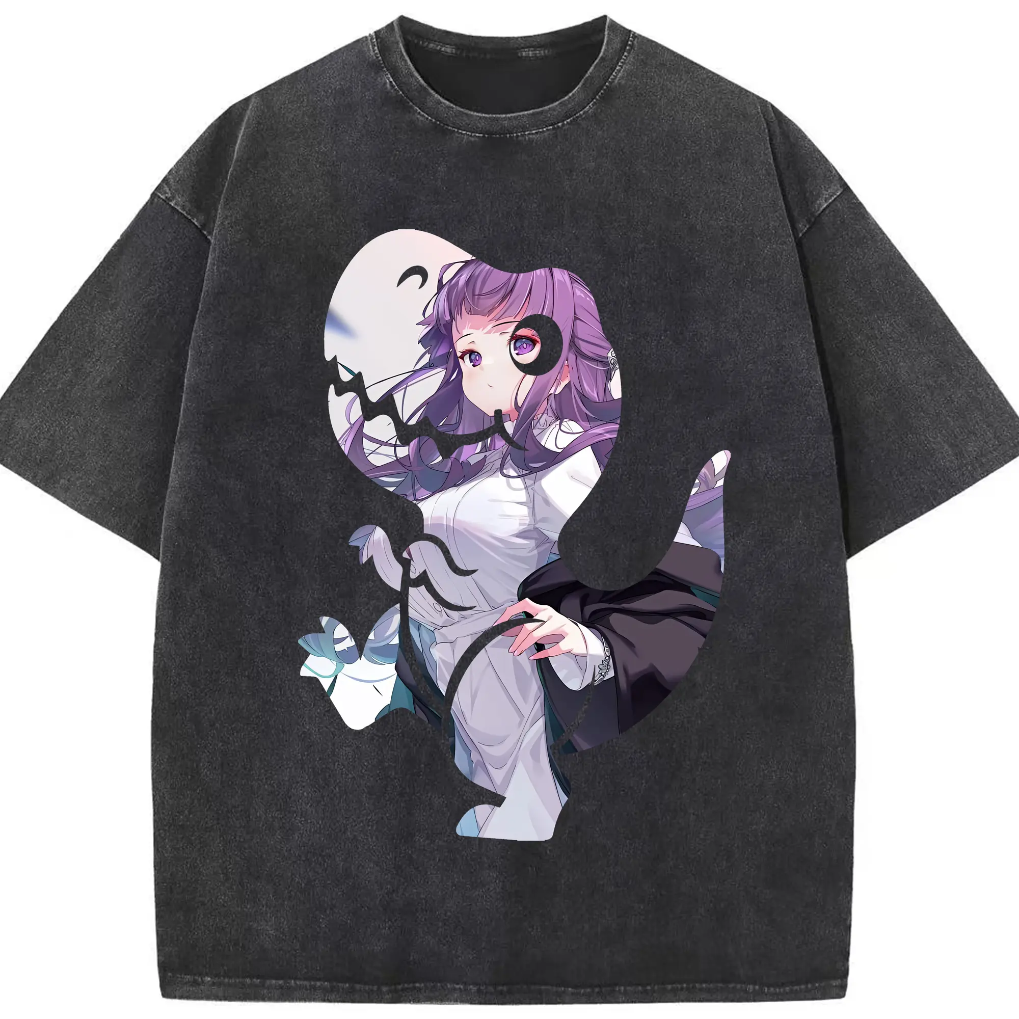 葬送のフリーレン（Frieren） グッズ,フェルン（Fern） - 綿100％ ヴィンテージ風 半袖Tシャツ ・ フロントプリント ・ 柔らか肌触り ・ 通気性 快適 ・ スポーツ カジュアル 外出用