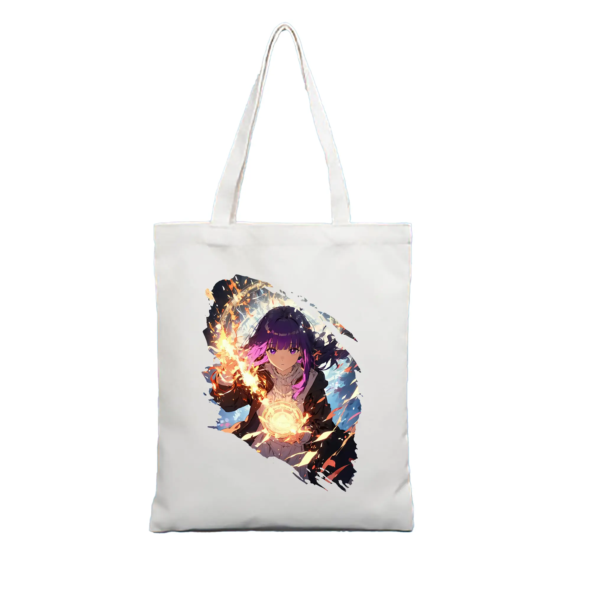 葬送のフリーレン（Frieren） グッズ,フェルン（Fern） - 縦型キャンバス手提げバッグ（トートバッグ） ・ キャンバス素材 ・ ショッピング用 ・ 軽量 丈夫 お手入れ簡単
