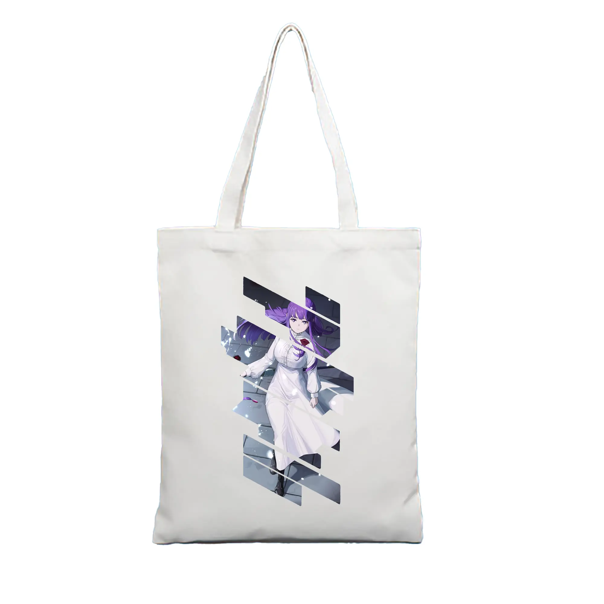 葬送のフリーレン（Frieren） グッズ,フェルン（Fern） - 縦型キャンバス手提げバッグ（トートバッグ） ・ キャンバス素材 ・ ショッピング用 ・ 軽量 丈夫 お手入れ簡単
