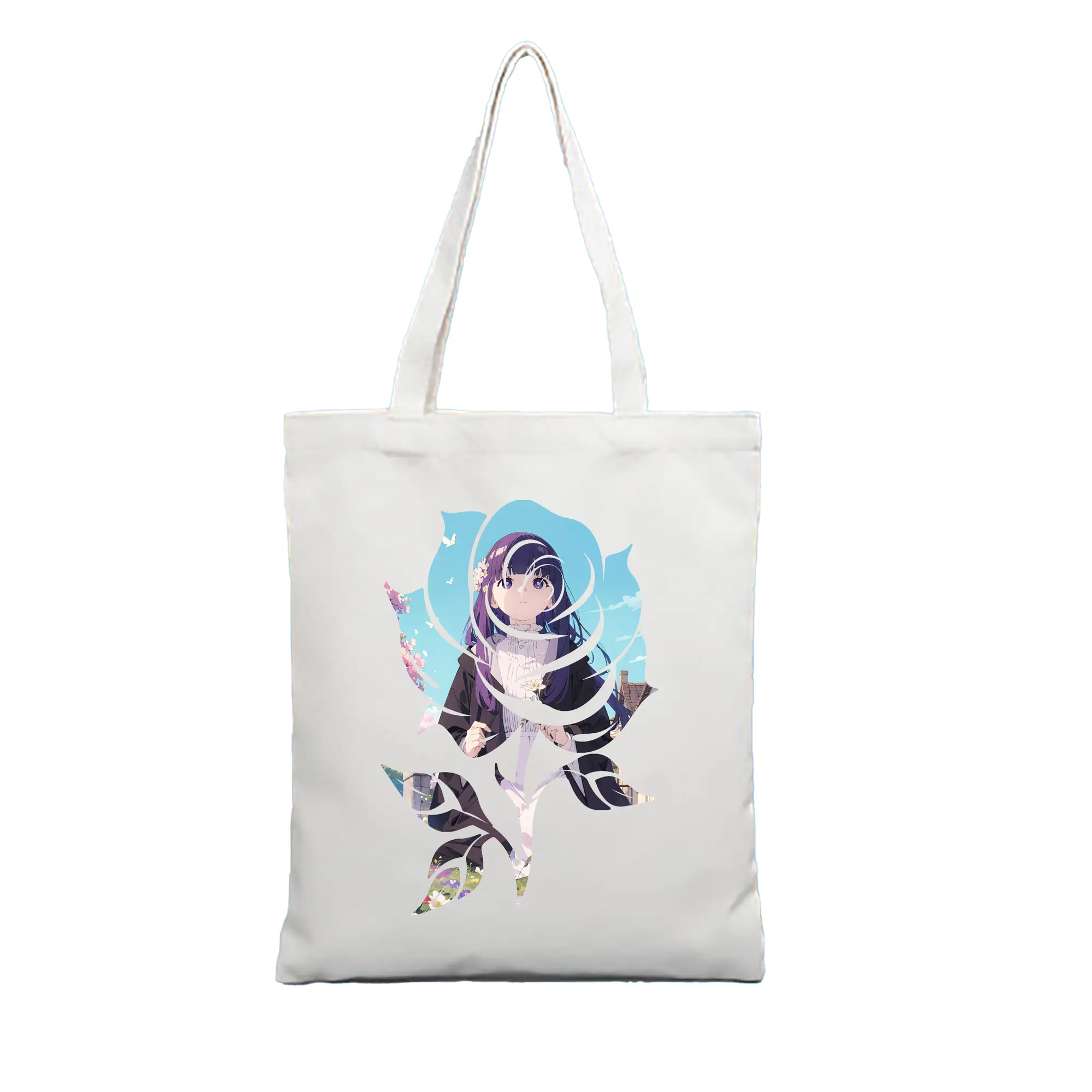 葬送のフリーレン（Frieren） グッズ,フェルン（Fern） - 縦型キャンバス手提げバッグ（トートバッグ） ・ キャンバス素材 ・ ショッピング用 ・ 軽量 丈夫 お手入れ簡単