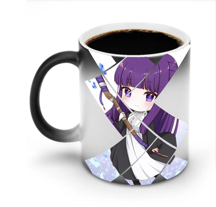 葬送のフリーレン（Frieren） グッズ,フェルン（Fern） - 変色マグカップ ・ セラミック ・ 熱転写プリント ・ 耐久性 高品質 ・ ギフト・自宅用 コーヒー お茶