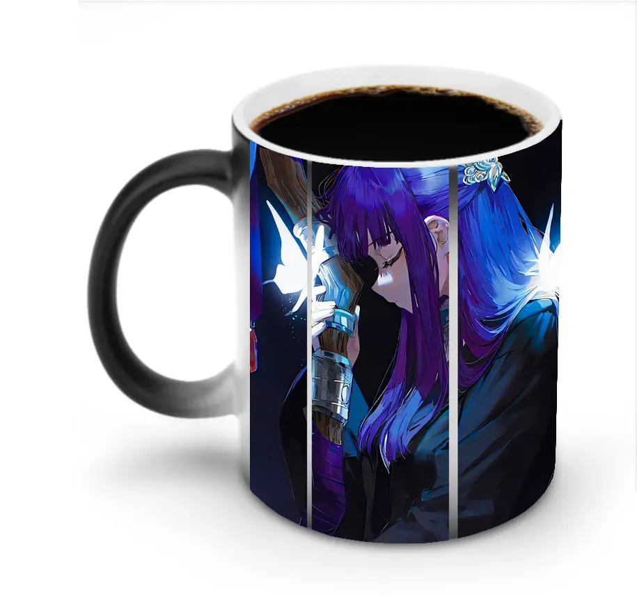 葬送のフリーレン（Frieren） グッズ,フェルン（Fern） - 変色マグカップ ・ セラミック ・ 熱転写プリント ・ 耐久性 高品質 ・ ギフト・自宅用 コーヒー お茶