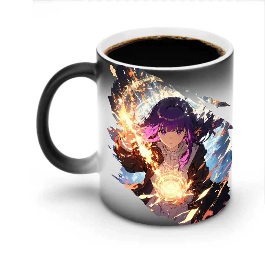 葬送のフリーレン（Frieren） グッズ,フェルン（Fern） - 変色マグカップ ・ セラミック ・ 熱転写プリント ・ 耐久性 高品質 ・ ギフト・自宅用 コーヒー お茶