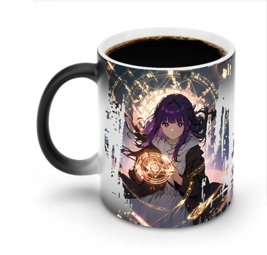 葬送のフリーレン（Frieren） グッズ,フェルン（Fern） - 変色マグカップ ・ セラミック ・ 熱転写プリント ・ 耐久性 高品質 ・ ギフト・自宅用 コーヒー お茶