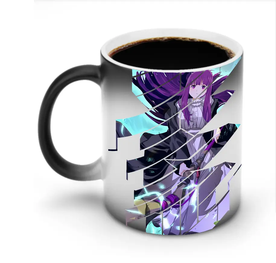 葬送のフリーレン（Frieren） グッズ,フェルン（Fern） - 変色マグカップ ・ セラミック ・ 熱転写プリント ・ 耐久性 高品質 ・ ギフト・自宅用 コーヒー お茶