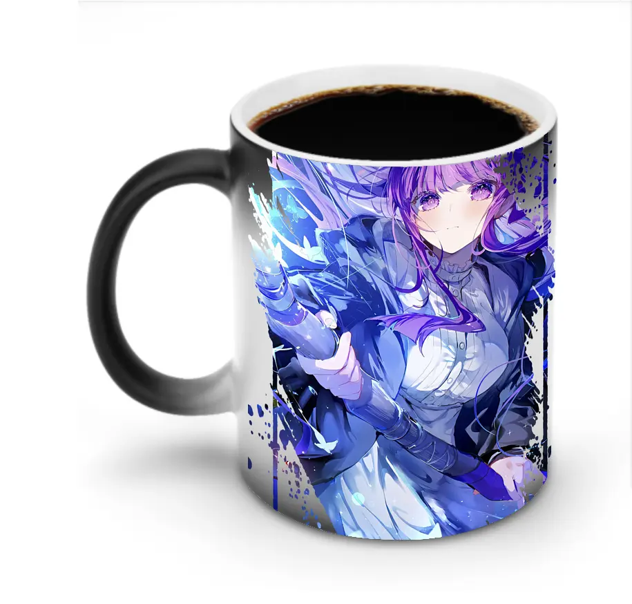 葬送のフリーレン（Frieren） グッズ,フェルン（Fern） - 変色マグカップ ・ セラミック ・ 熱転写プリント ・ 耐久性 高品質 ・ ギフト・自宅用 コーヒー お茶