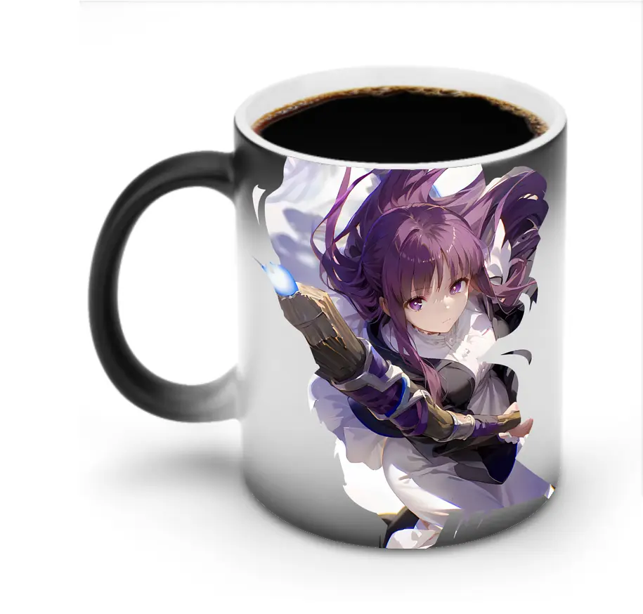 葬送のフリーレン（Frieren） グッズ,フェルン（Fern） - 変色マグカップ ・ セラミック ・ 熱転写プリント ・ 耐久性 高品質 ・ ギフト・自宅用 コーヒー お茶