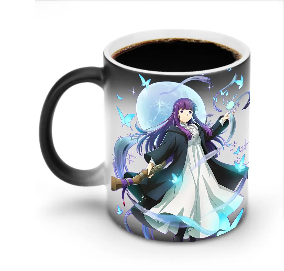 葬送のフリーレン（Frieren） グッズ,フェルン（Fern） - 変色マグカップ ・ セラミック ・ 熱転写プリント ・ 耐久性 高品質 ・ ギフト・自宅用 コーヒー お茶