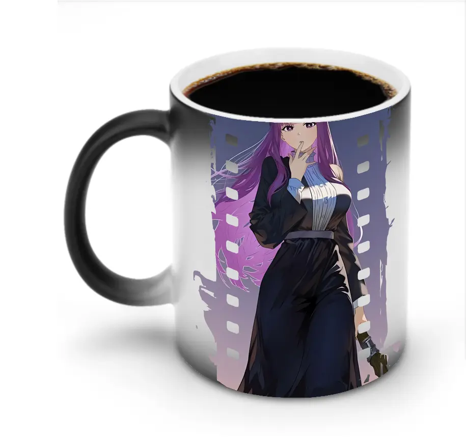 葬送のフリーレン（Frieren） グッズ,フェルン（Fern） - 変色マグカップ ・ セラミック ・ 熱転写プリント ・ 耐久性 高品質 ・ ギフト・自宅用 コーヒー お茶