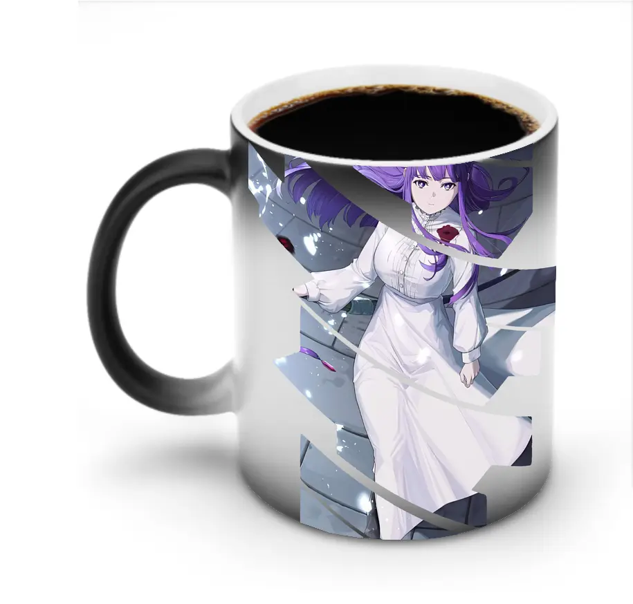 葬送のフリーレン（Frieren） グッズ,フェルン（Fern） - 変色マグカップ ・ セラミック ・ 熱転写プリント ・ 耐久性 高品質 ・ ギフト・自宅用 コーヒー お茶